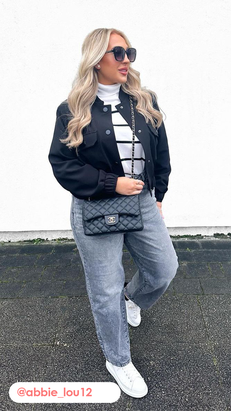 CurveWow Straight Leg Ankle Grazer Jeans Grey Acid Wash