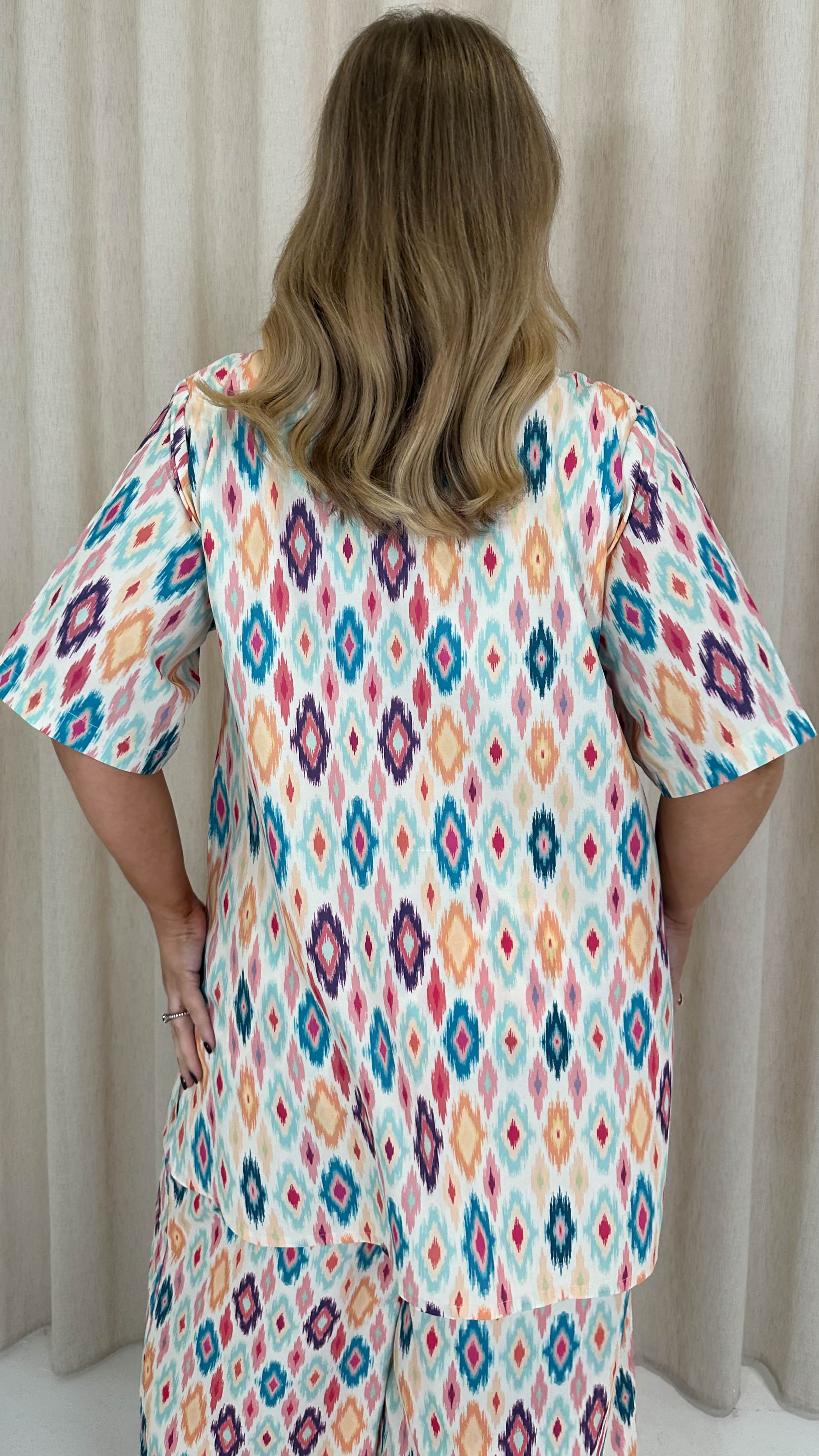 CurveWow Short Kimono Multi Diamond