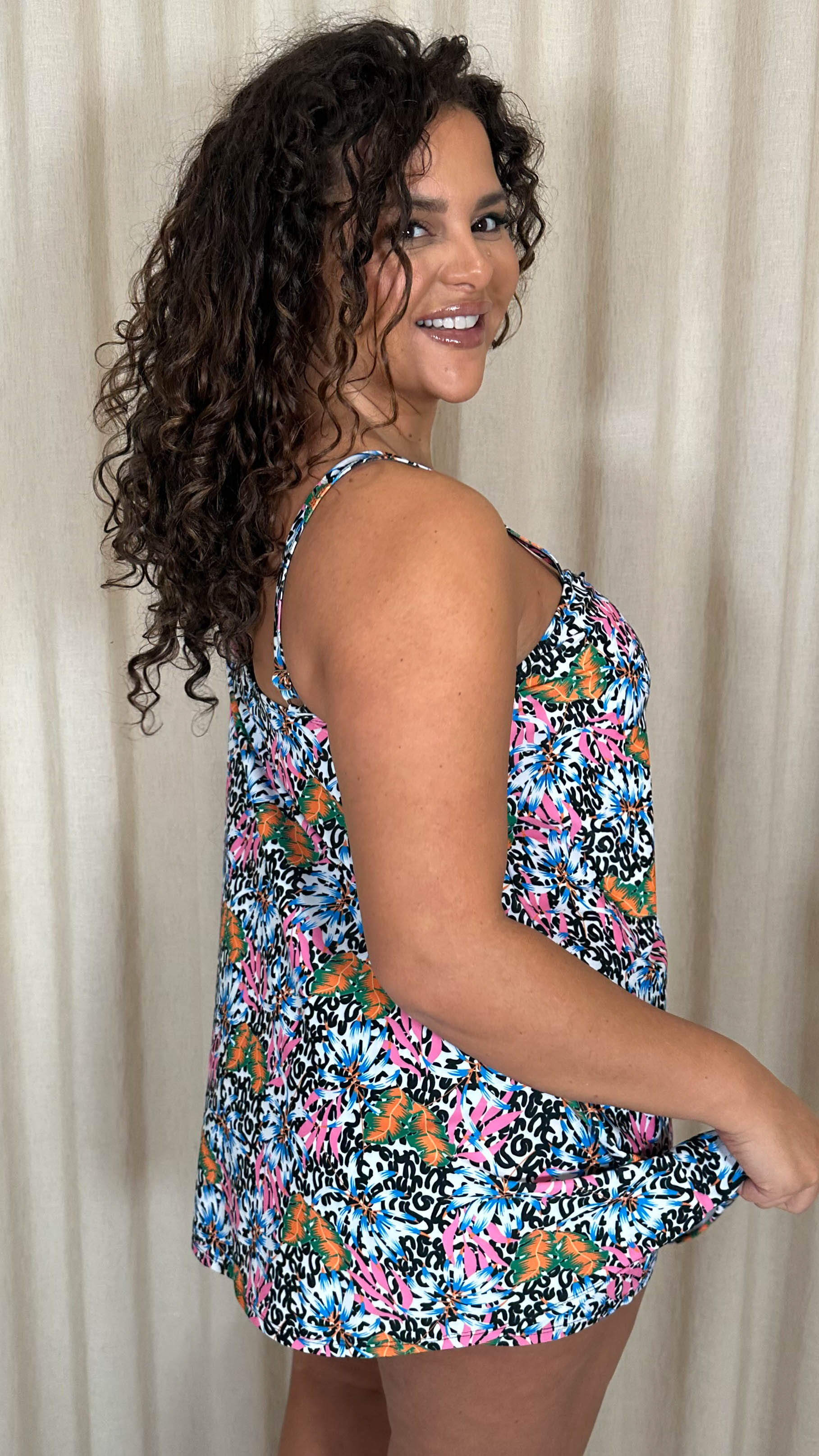 CurveWow Ubar Swimdress Animal Tropical