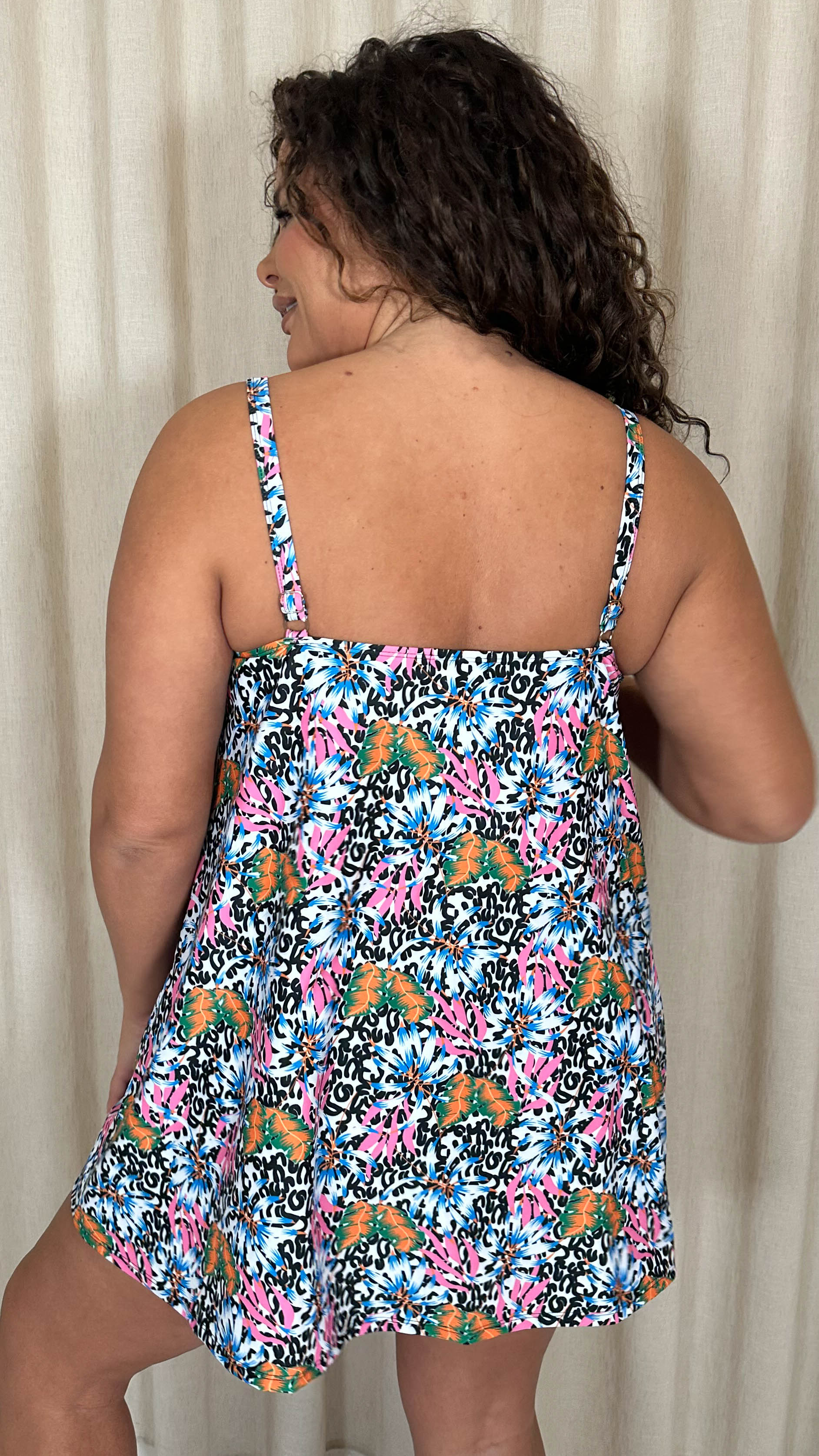 CurveWow Ubar Swimdress Animal Tropical