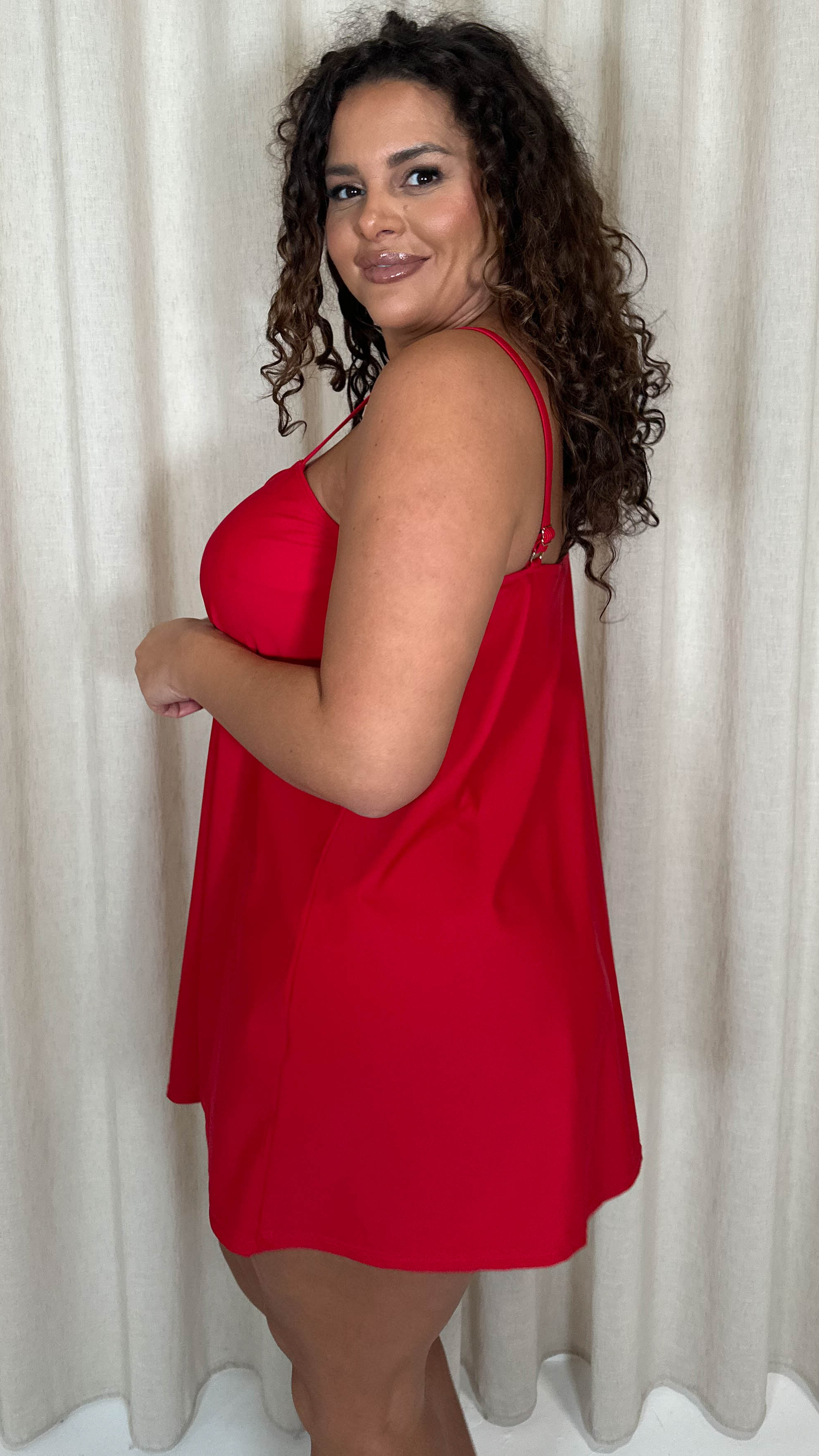 CurveWow Ubar Swimdress Red