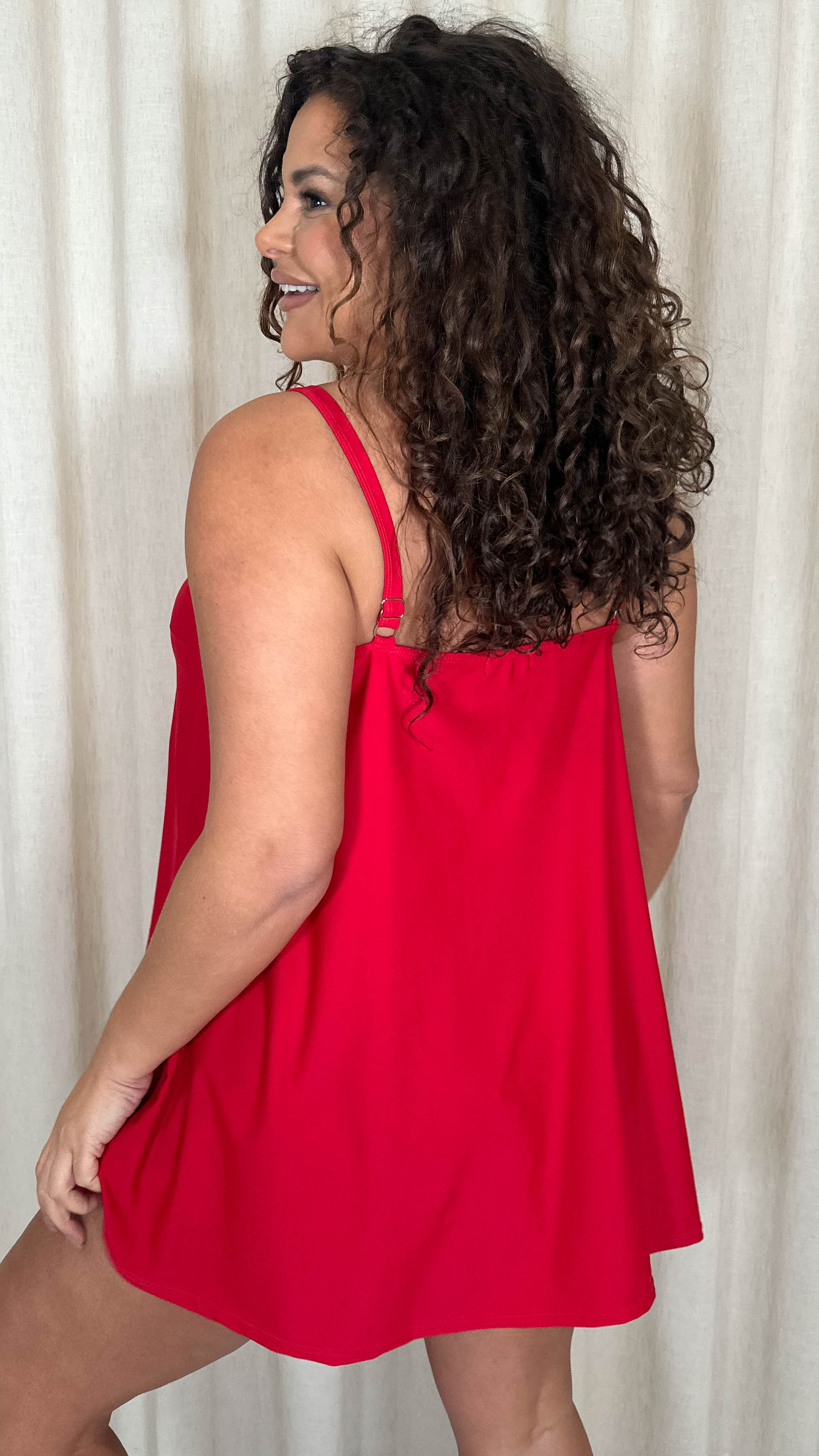 CurveWow Ubar Swimdress Red