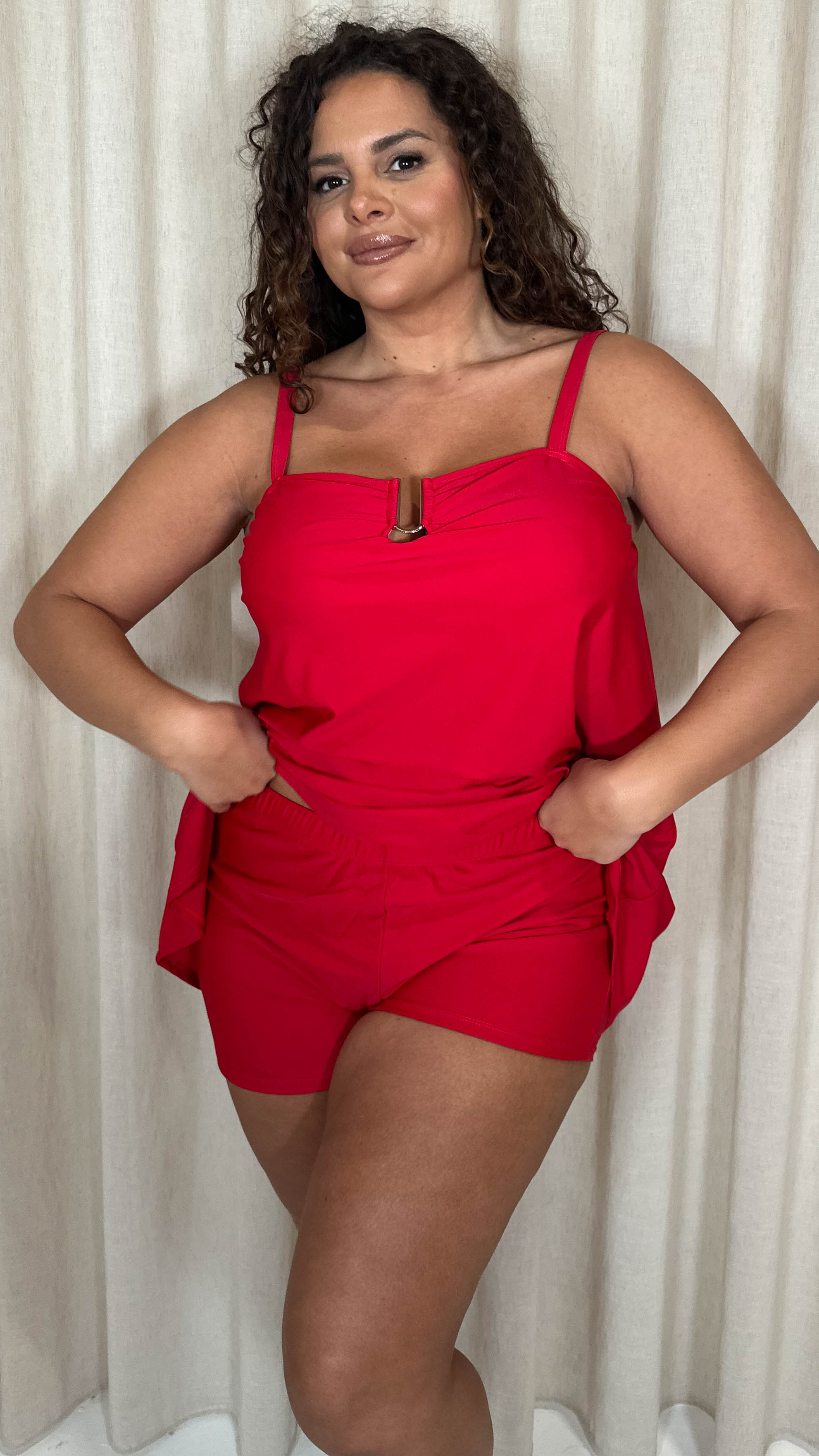 CurveWow Ubar Swimdress Red