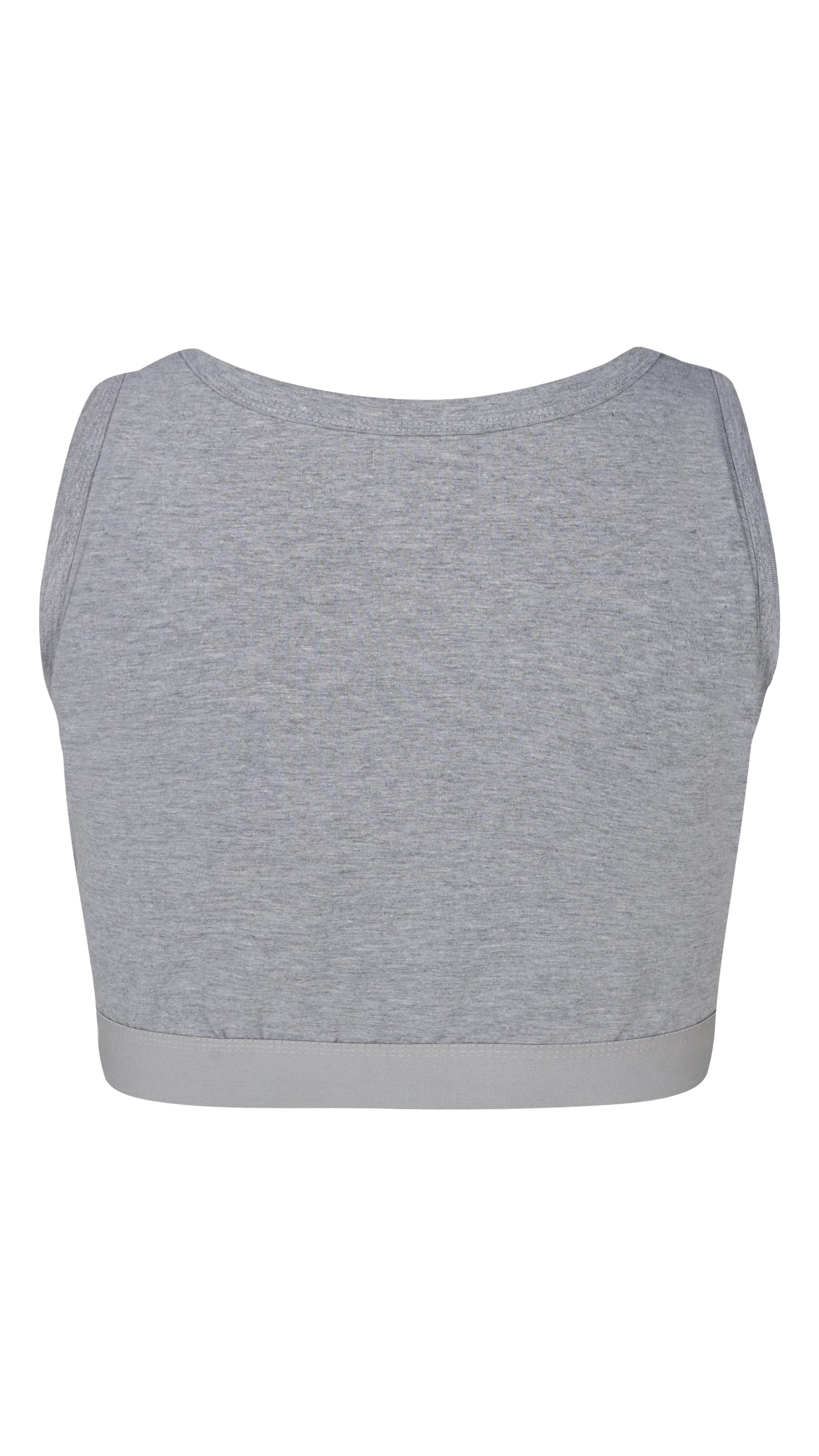 CurveWow Comfort Bralette Plain Grey Marl