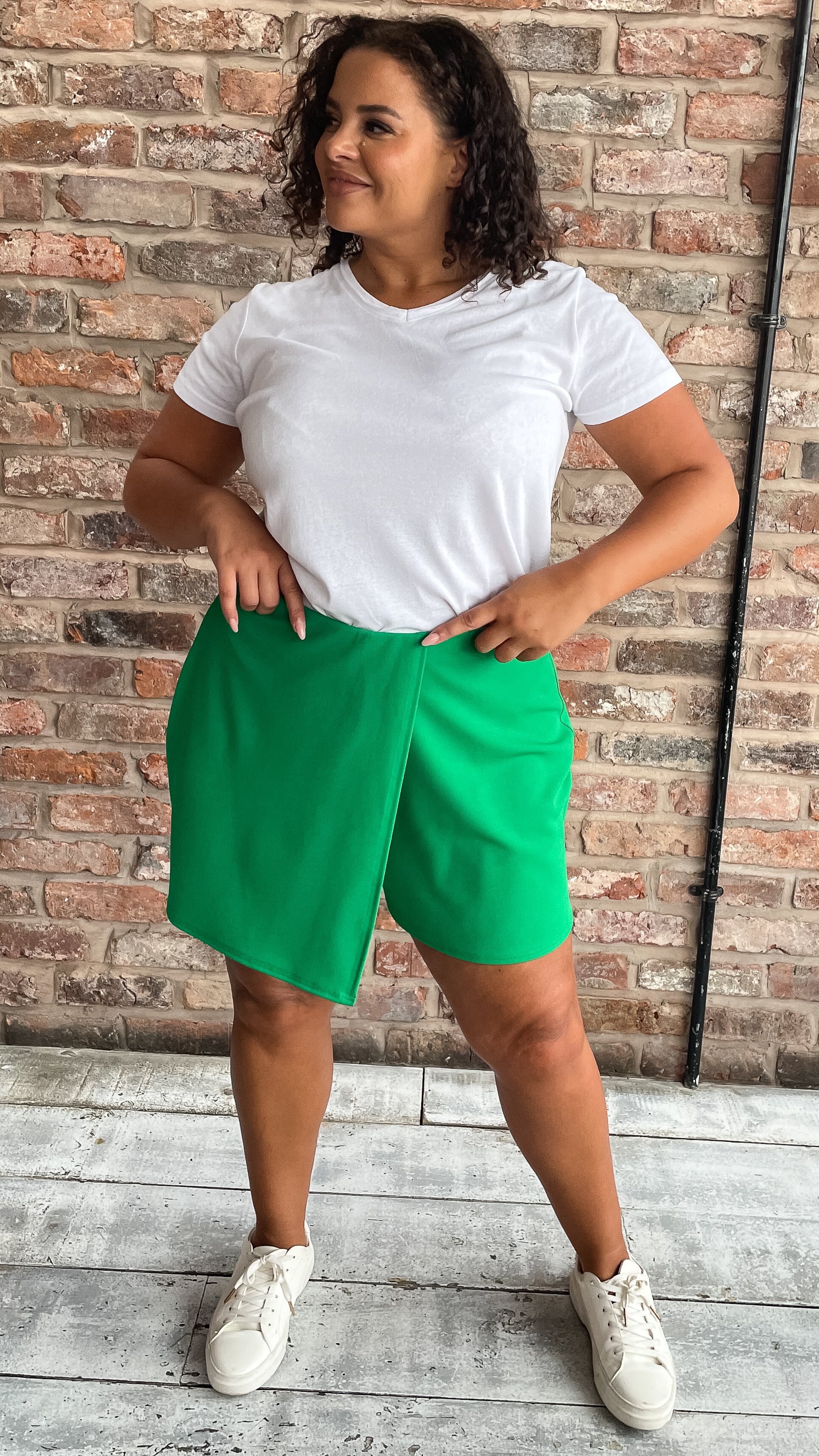 CurveWow Skuba Crepe Skort Green