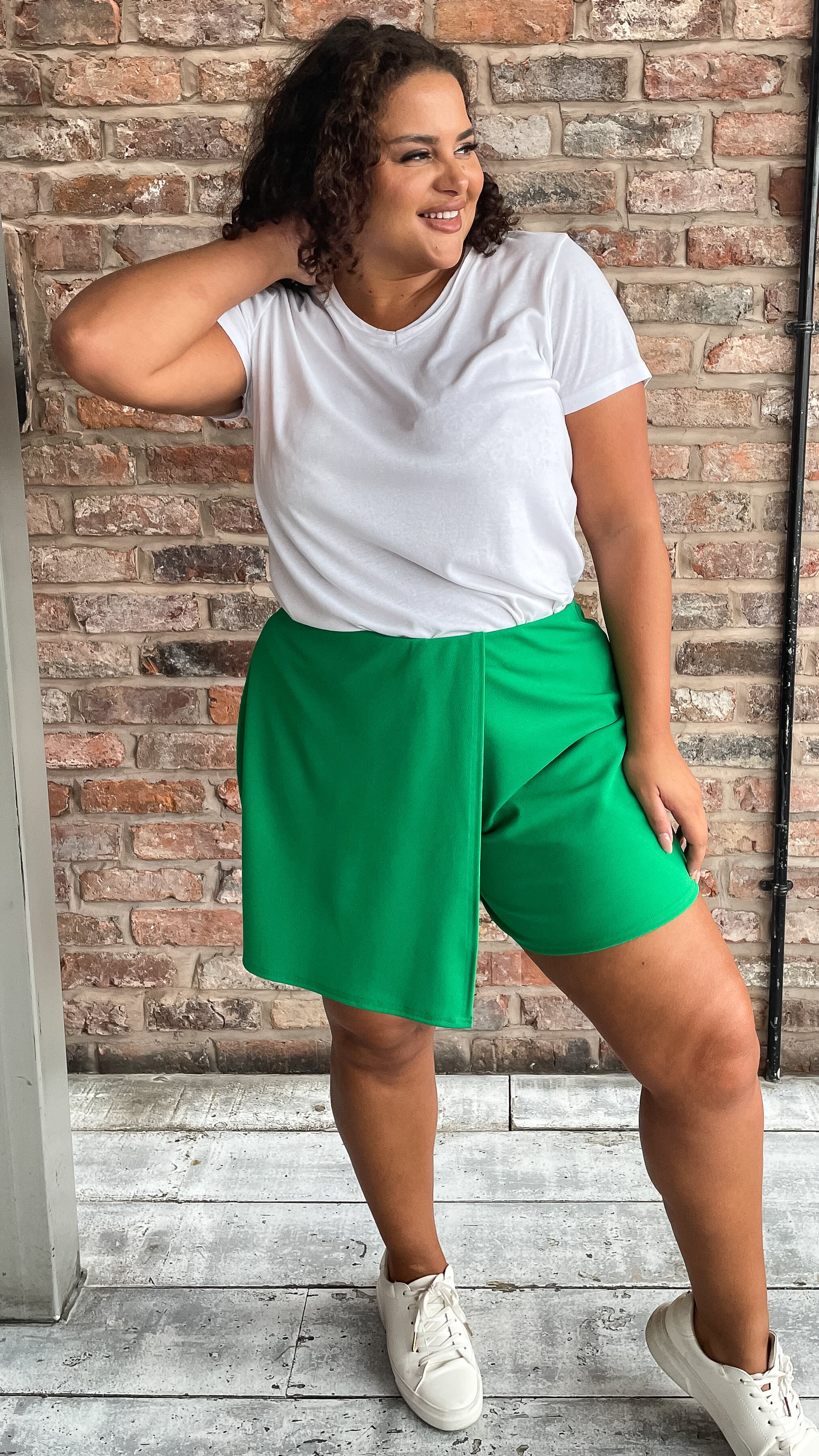 CurveWow Skuba Crepe Skort Green