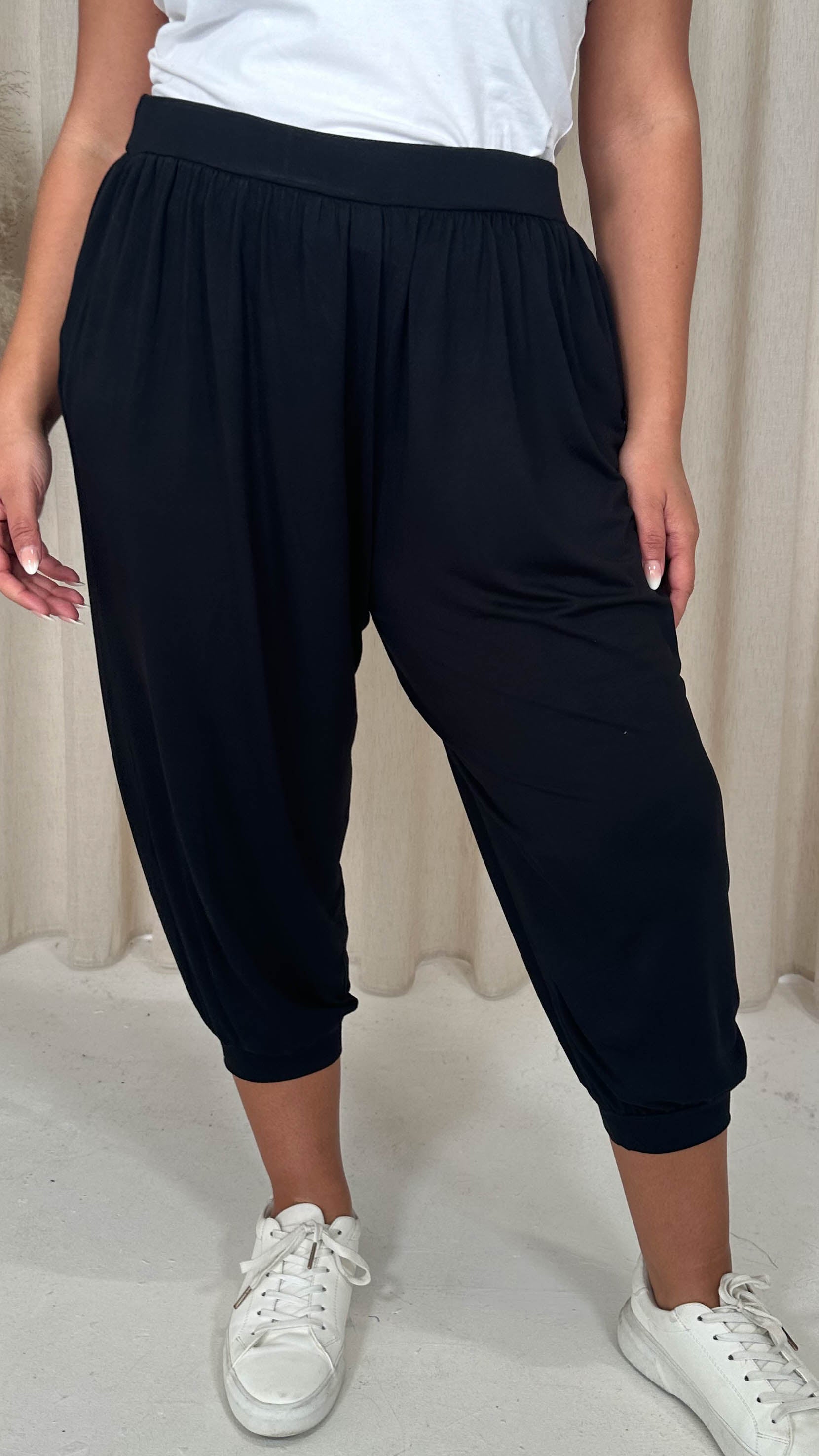 CurveWow Pocket Harem Trouser Black