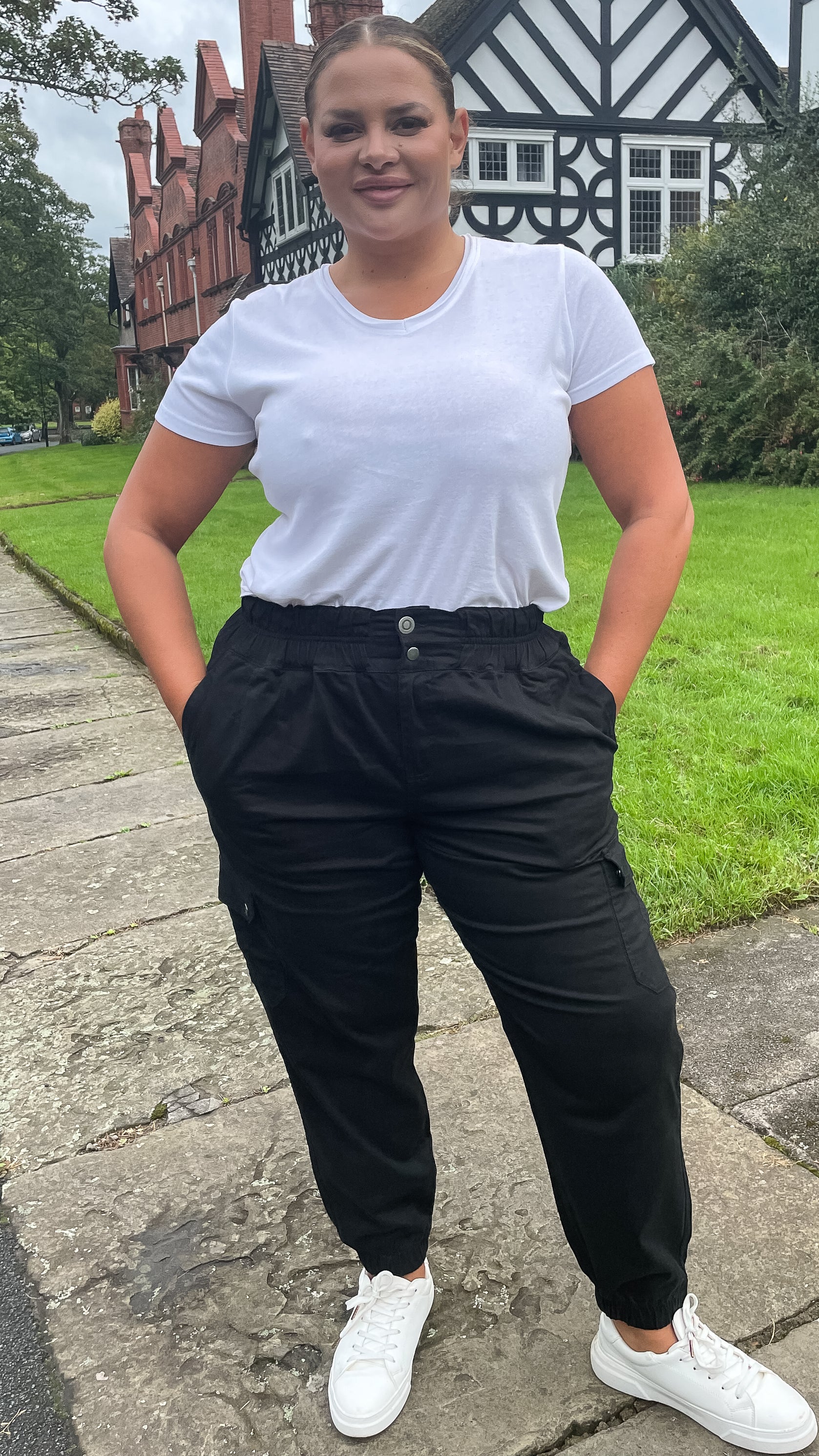 CurveWow Cargo Trouser Black