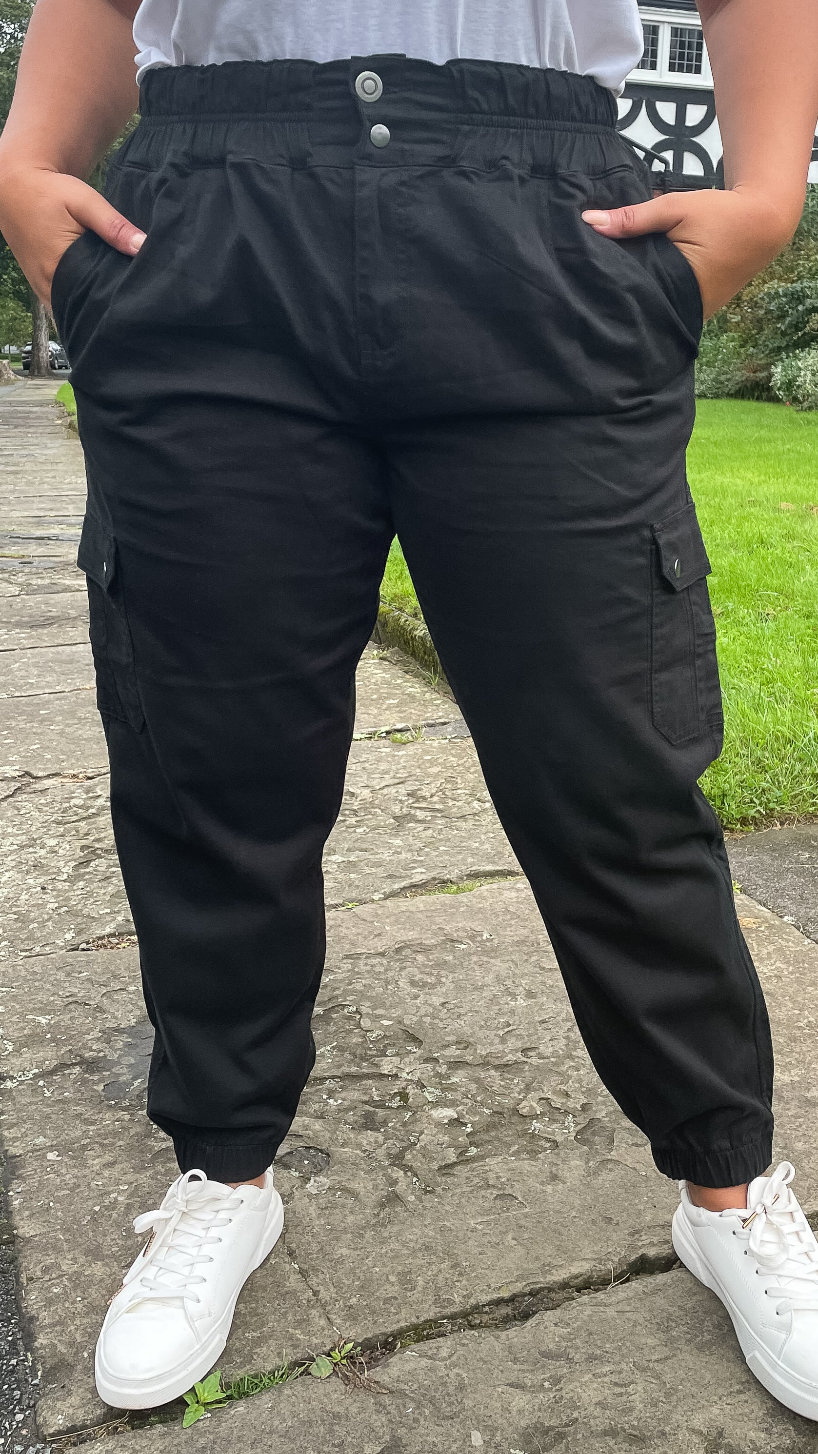 CurveWow Cargo Trouser Black