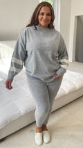 CurveWow Knitted Co-Ord Grey
