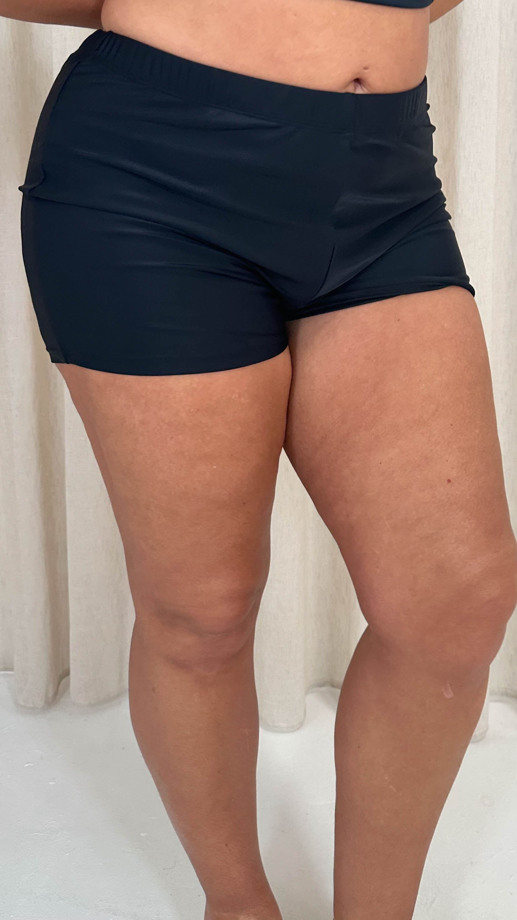 CurveWow Mesh Insert Swimdress Black