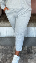 CurveWow Cropped Joggers Grey