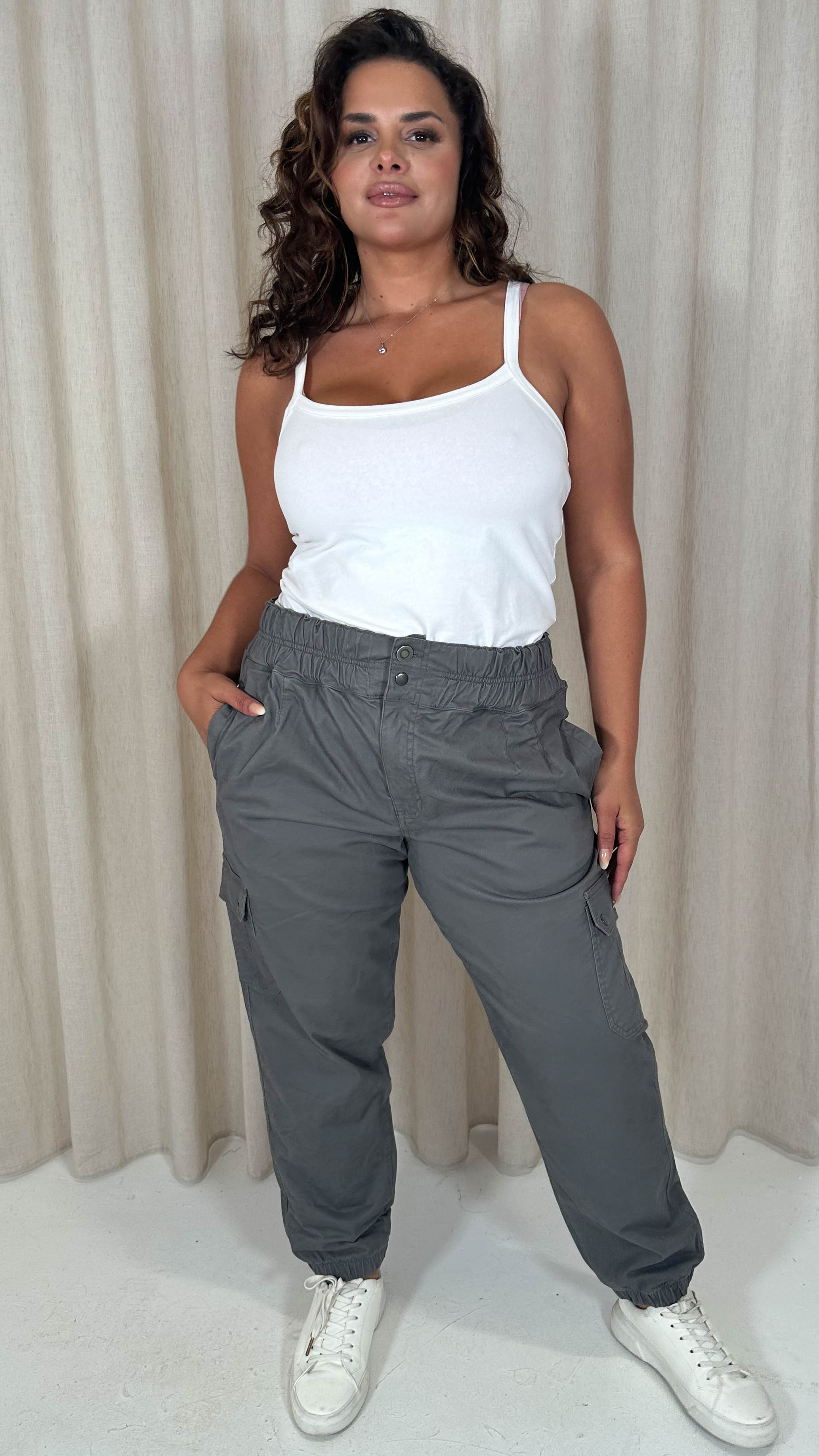 CurveWow Cargo Trouser Charcoal