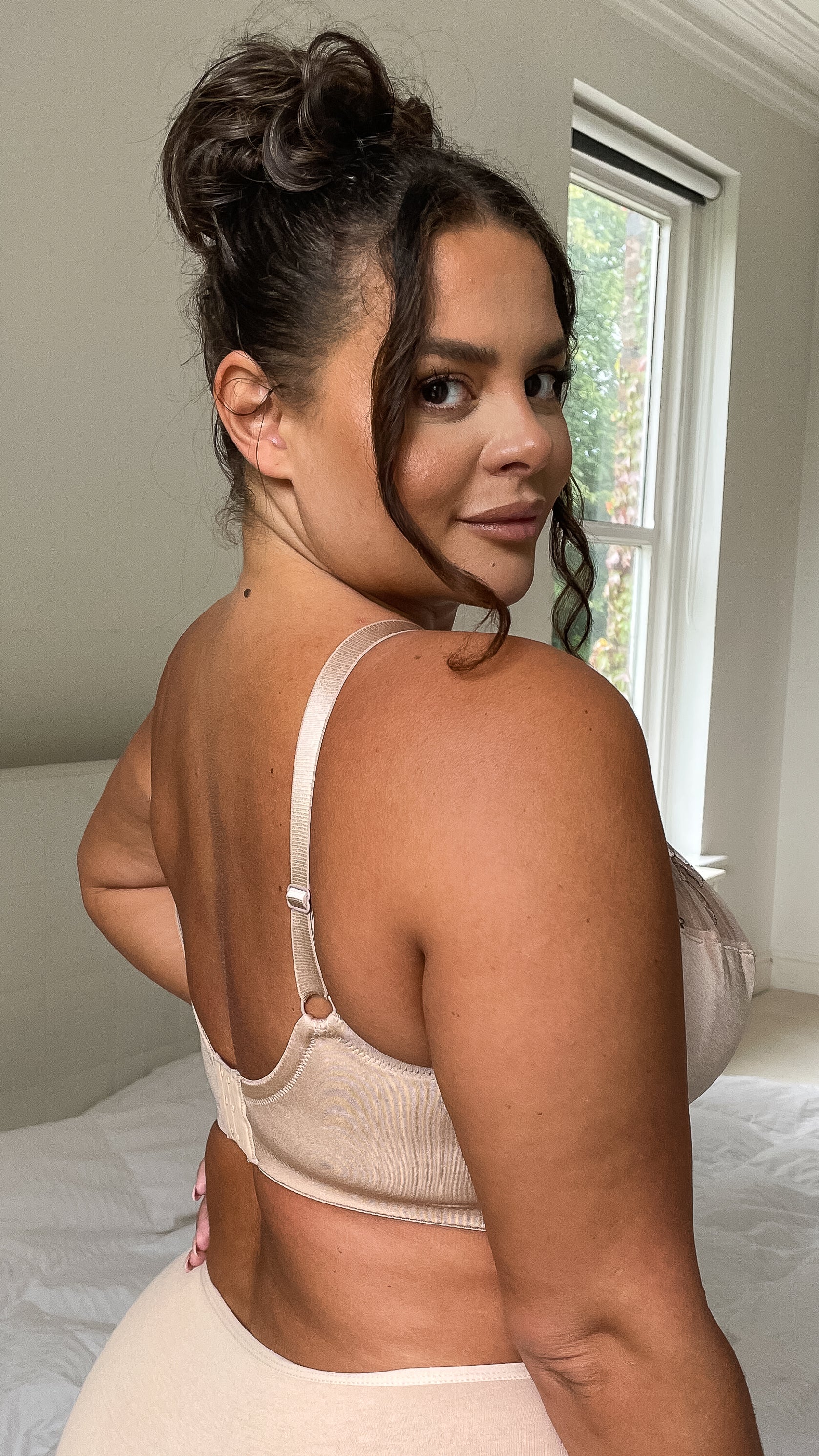 Wired Half Lace Soft Cup Bra Nude