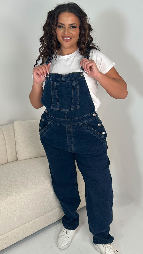 CurveWow Denim Dungaree Dark Wash – Curvewow