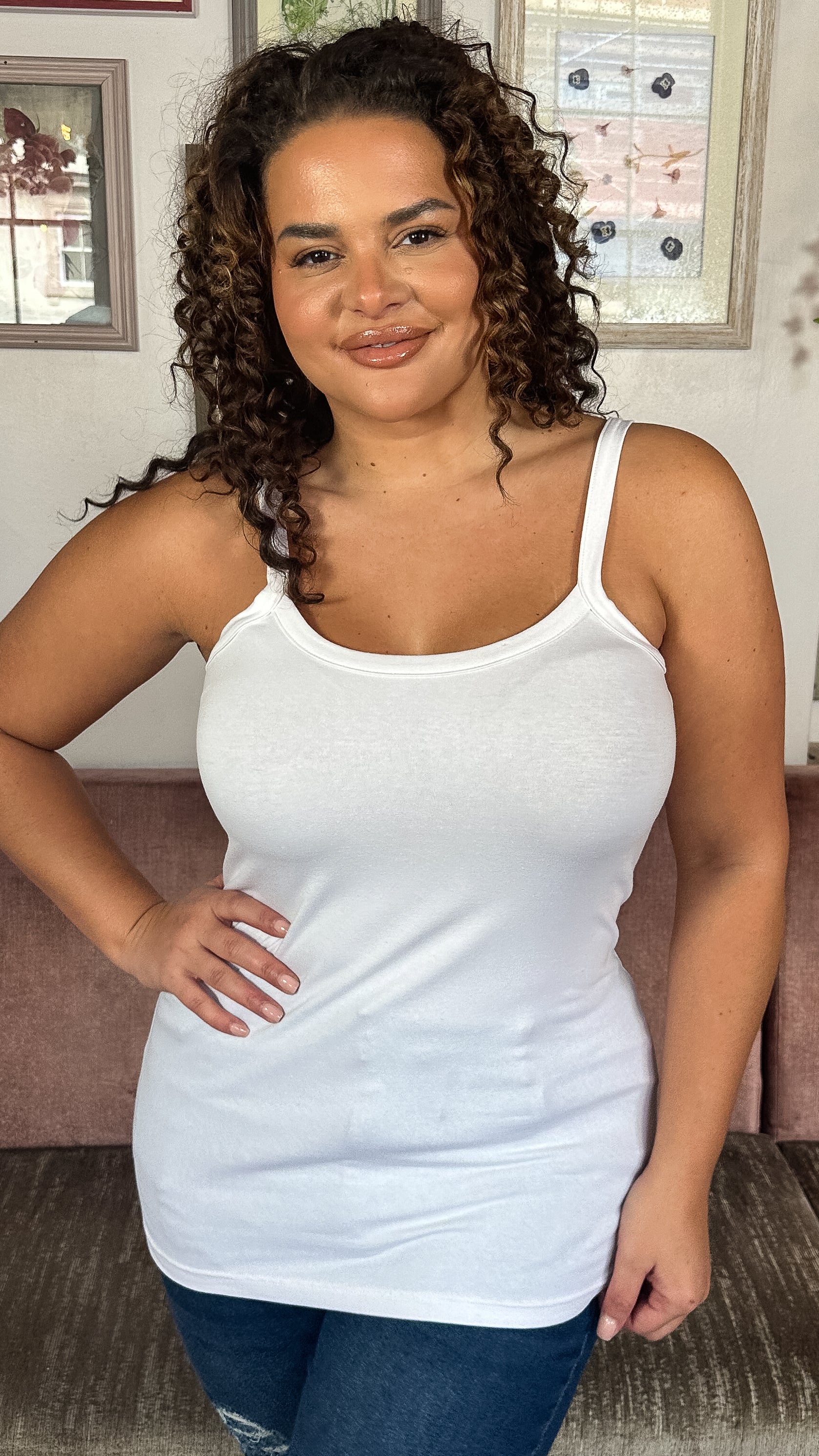 CurveWow Basic Cami Vest White