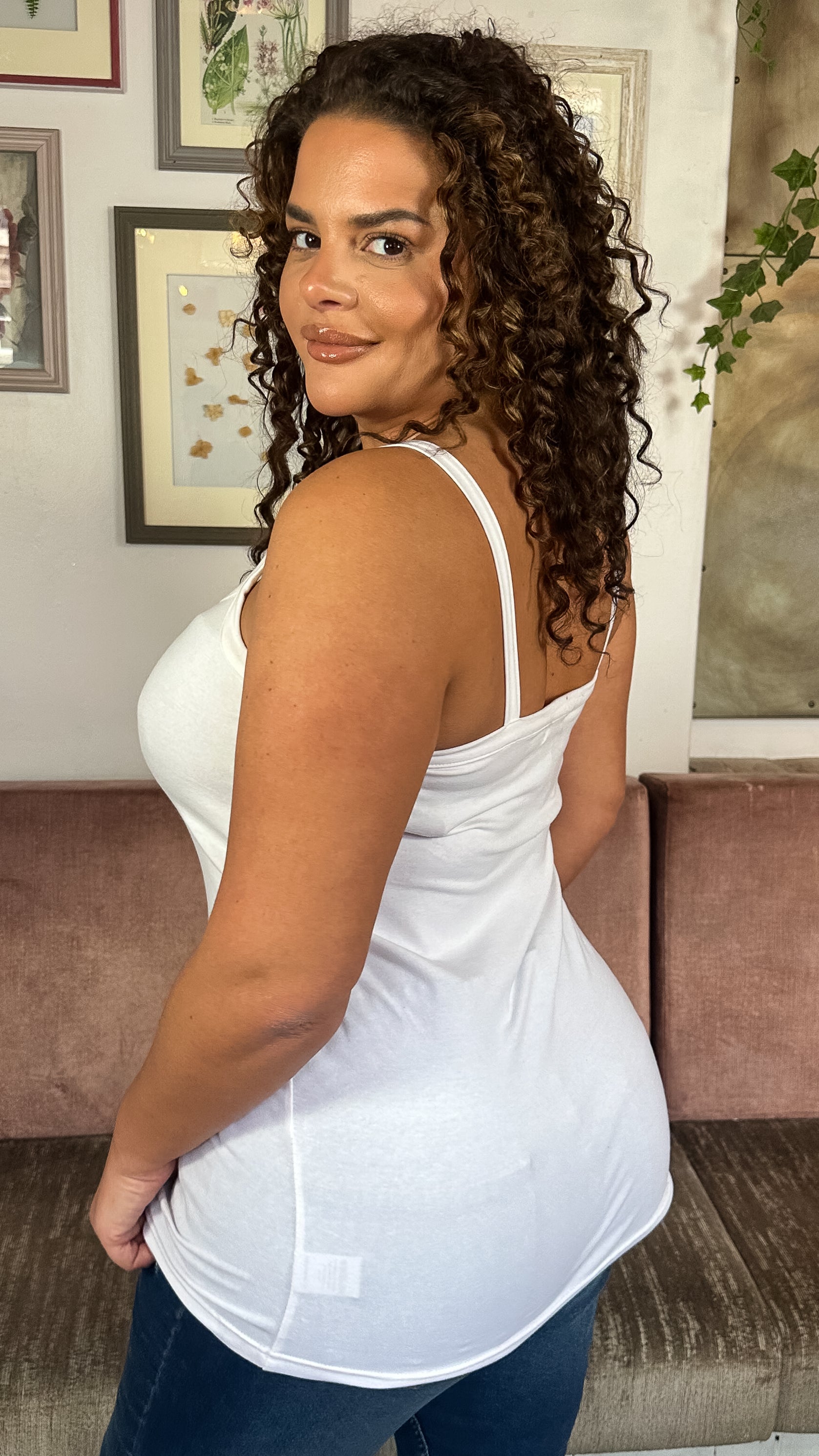 CurveWow Basic Cami Vest White