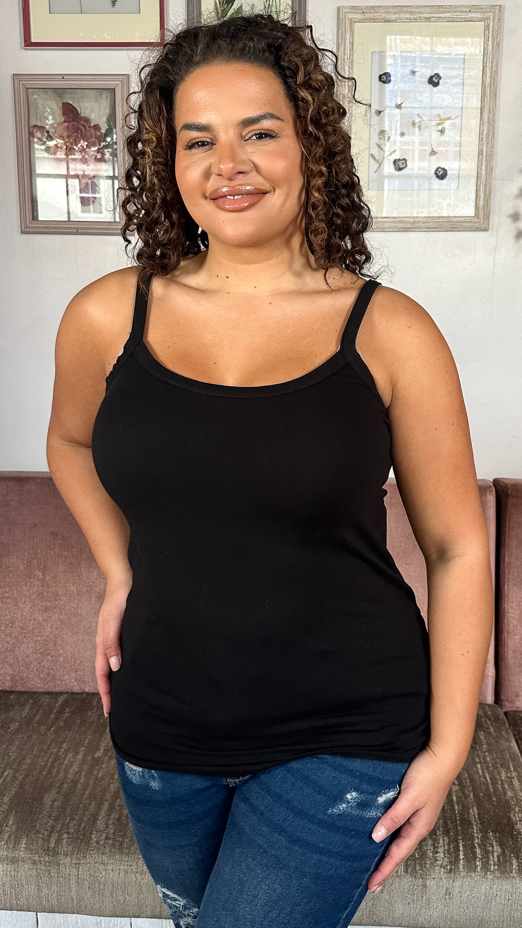 CurveWow Basic Cami Vest Black