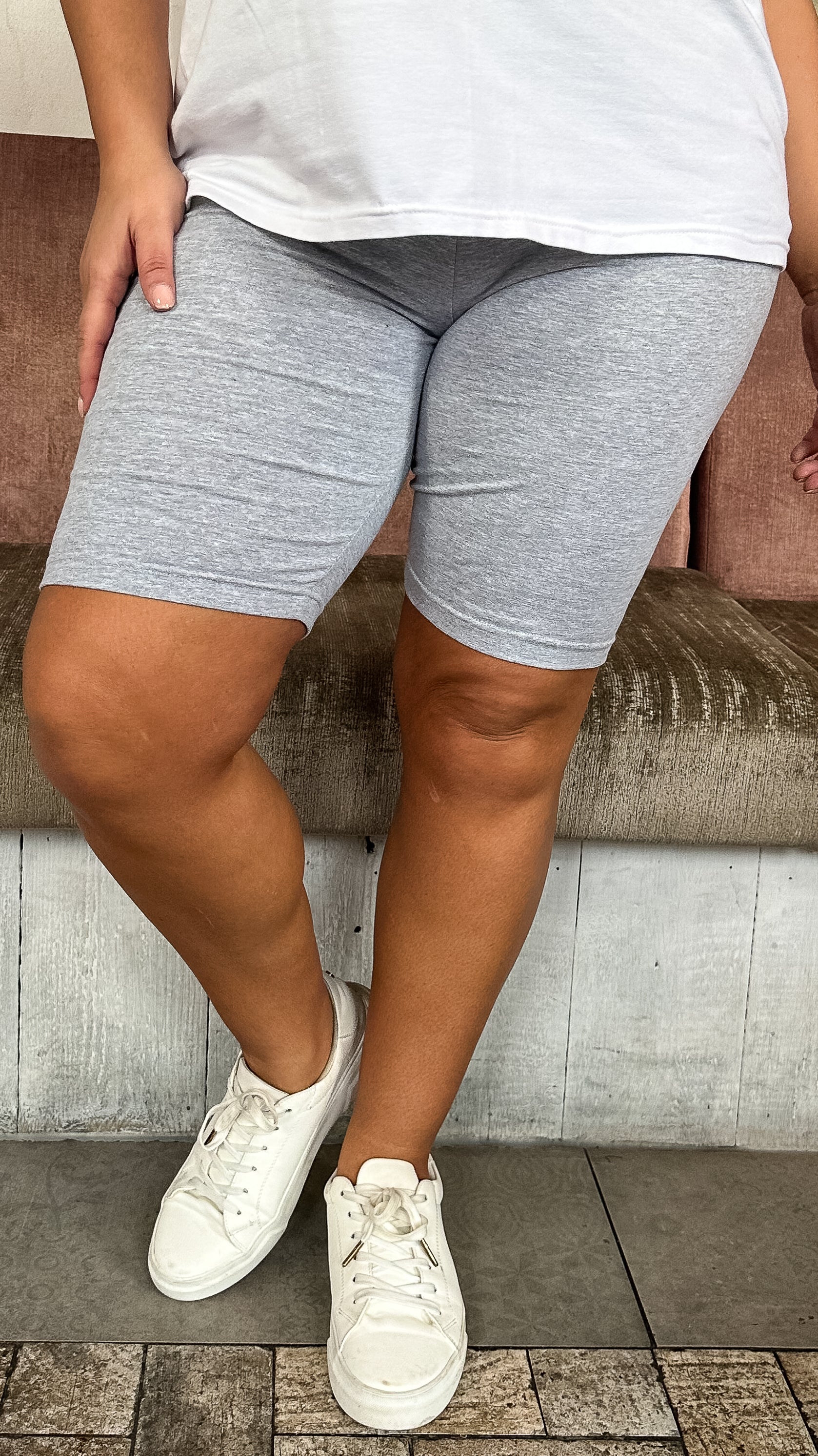 CurveWow Basic Cycling Short Grey Marl