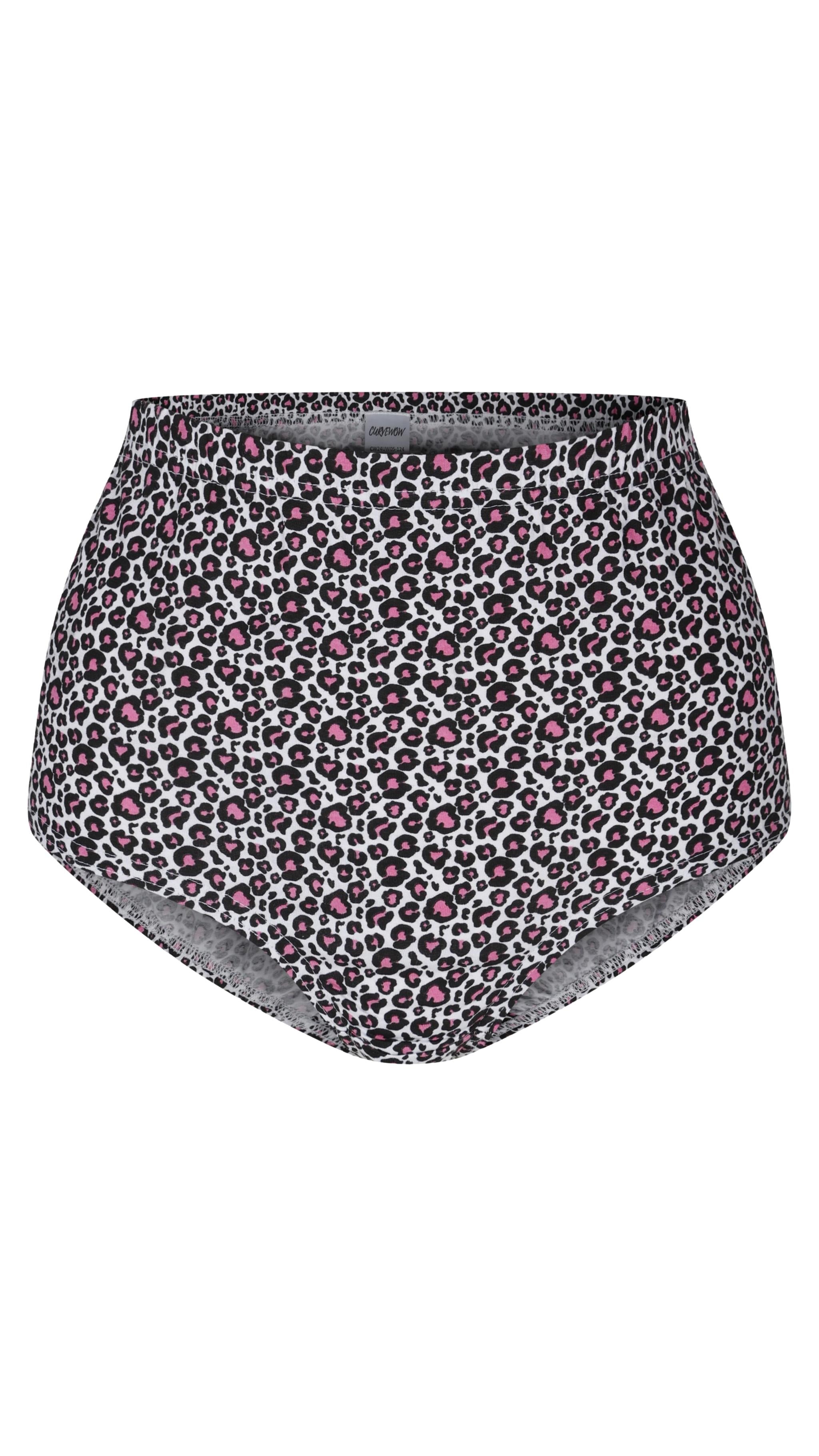 CurveWow 3 Pack Full Cotton Brief Pink/White