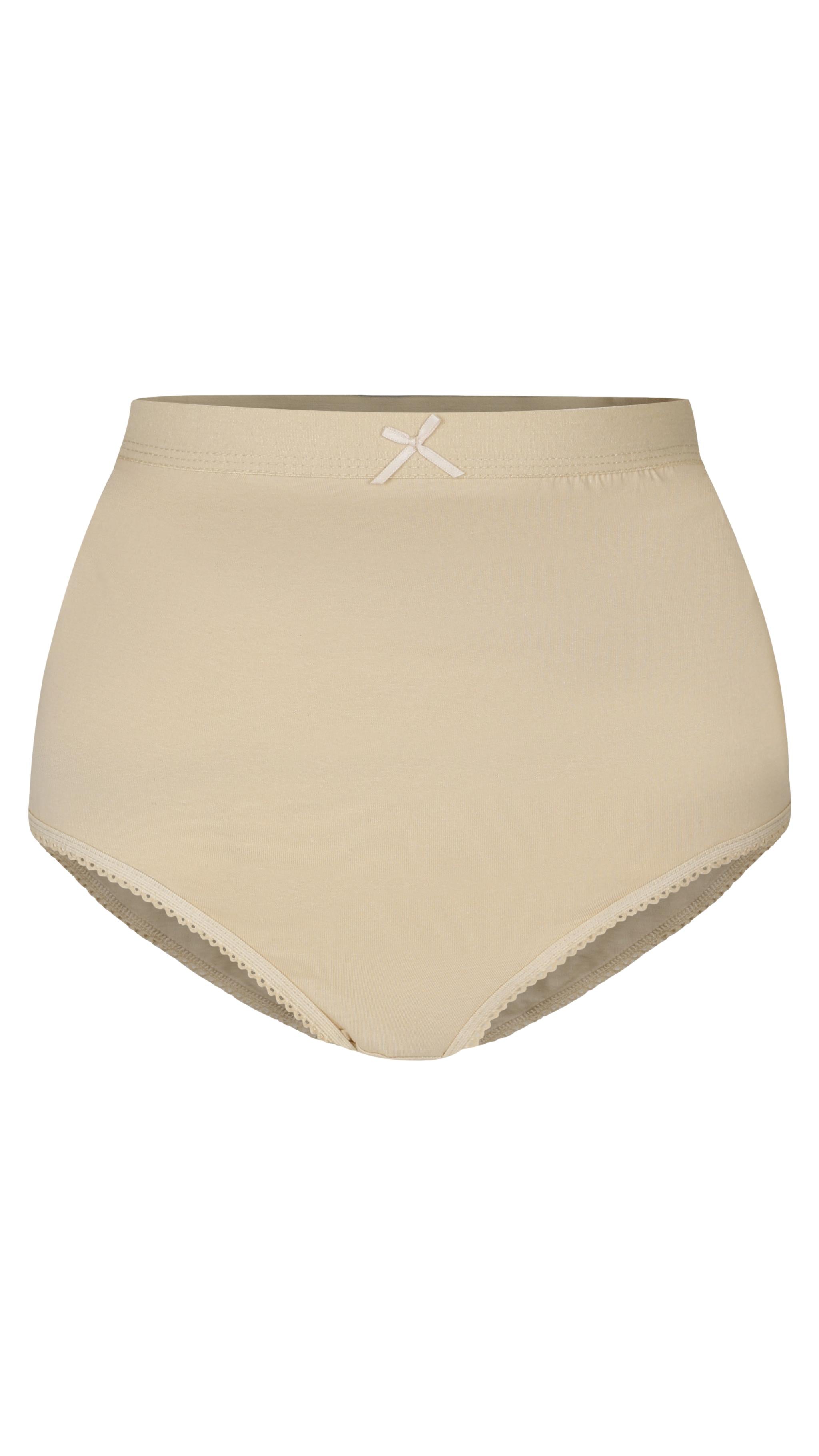 CurveWow 5 Pack Full Cotton Brief Nude