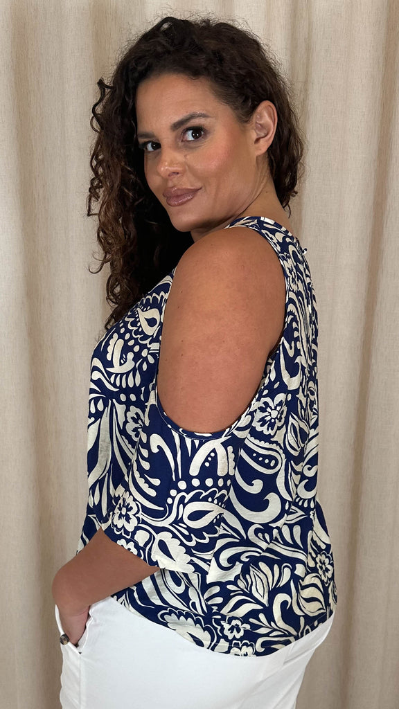 cold shoulder keyhole top