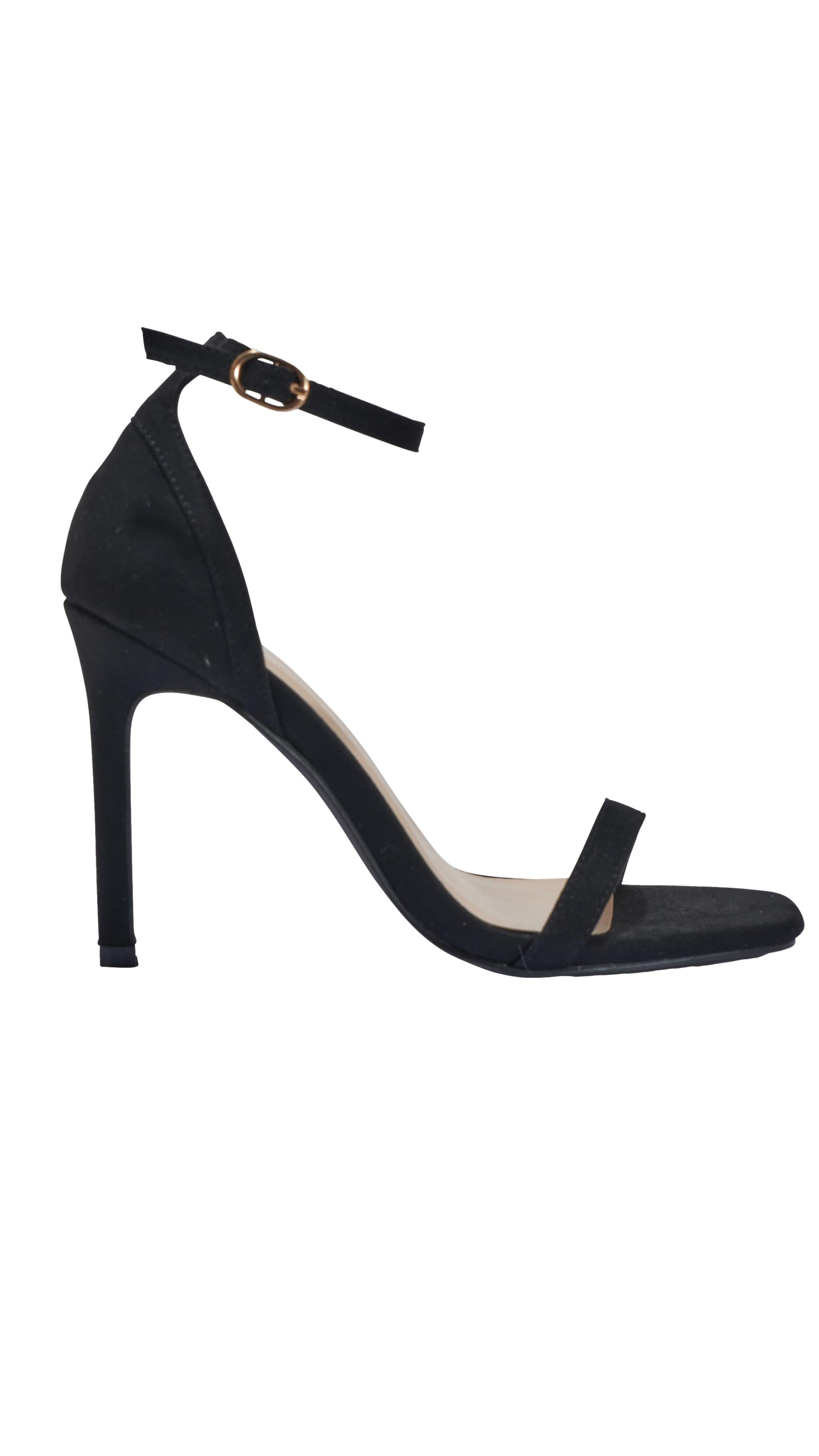 Barely There Heeled Sandal Black