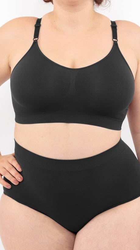 Curvy Seam Free Comfort Brief Black