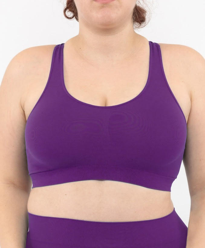 Curvy Seam Free Comfort Bra Purple