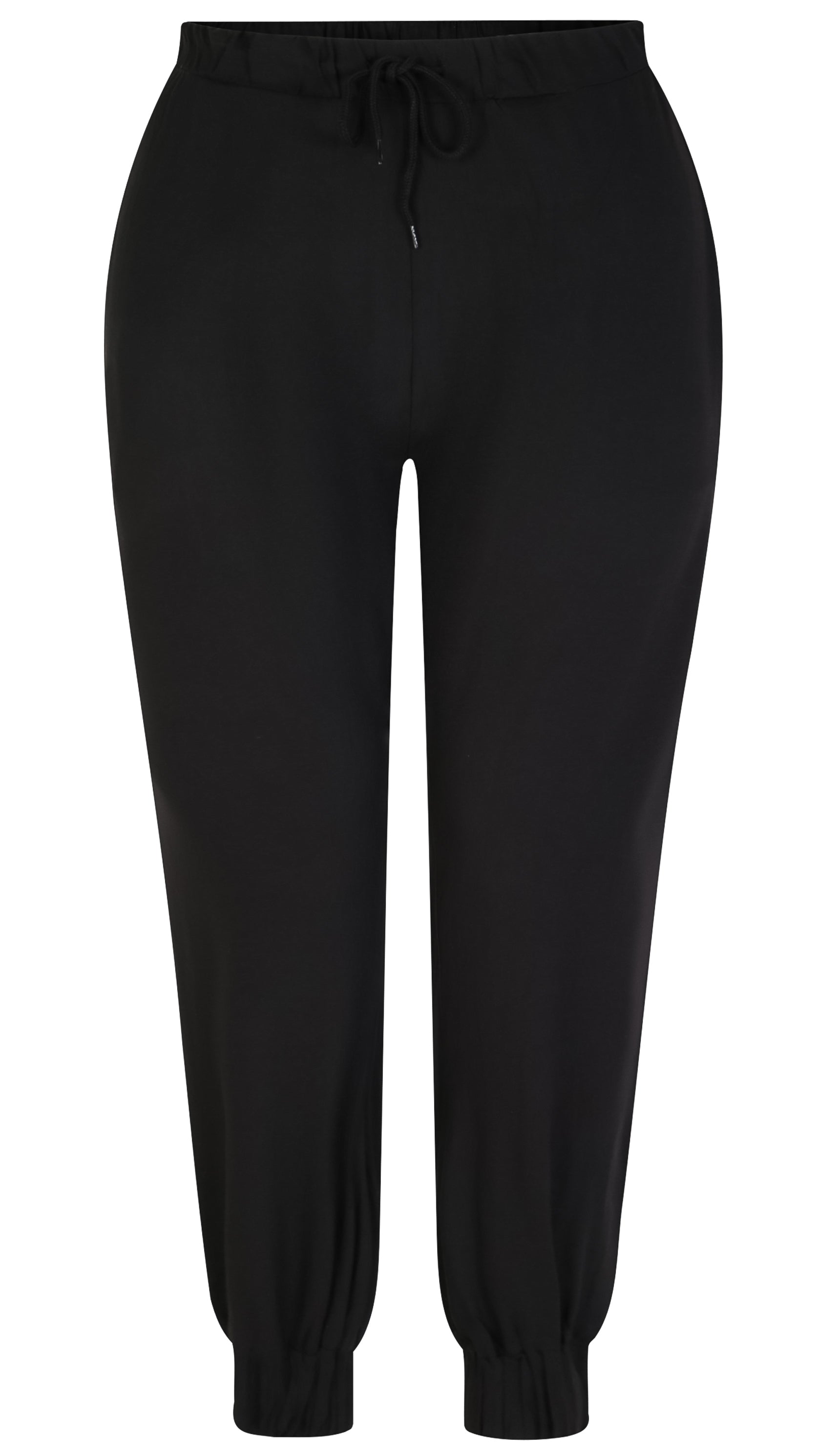 CurveWow Cuffed Joggers Black