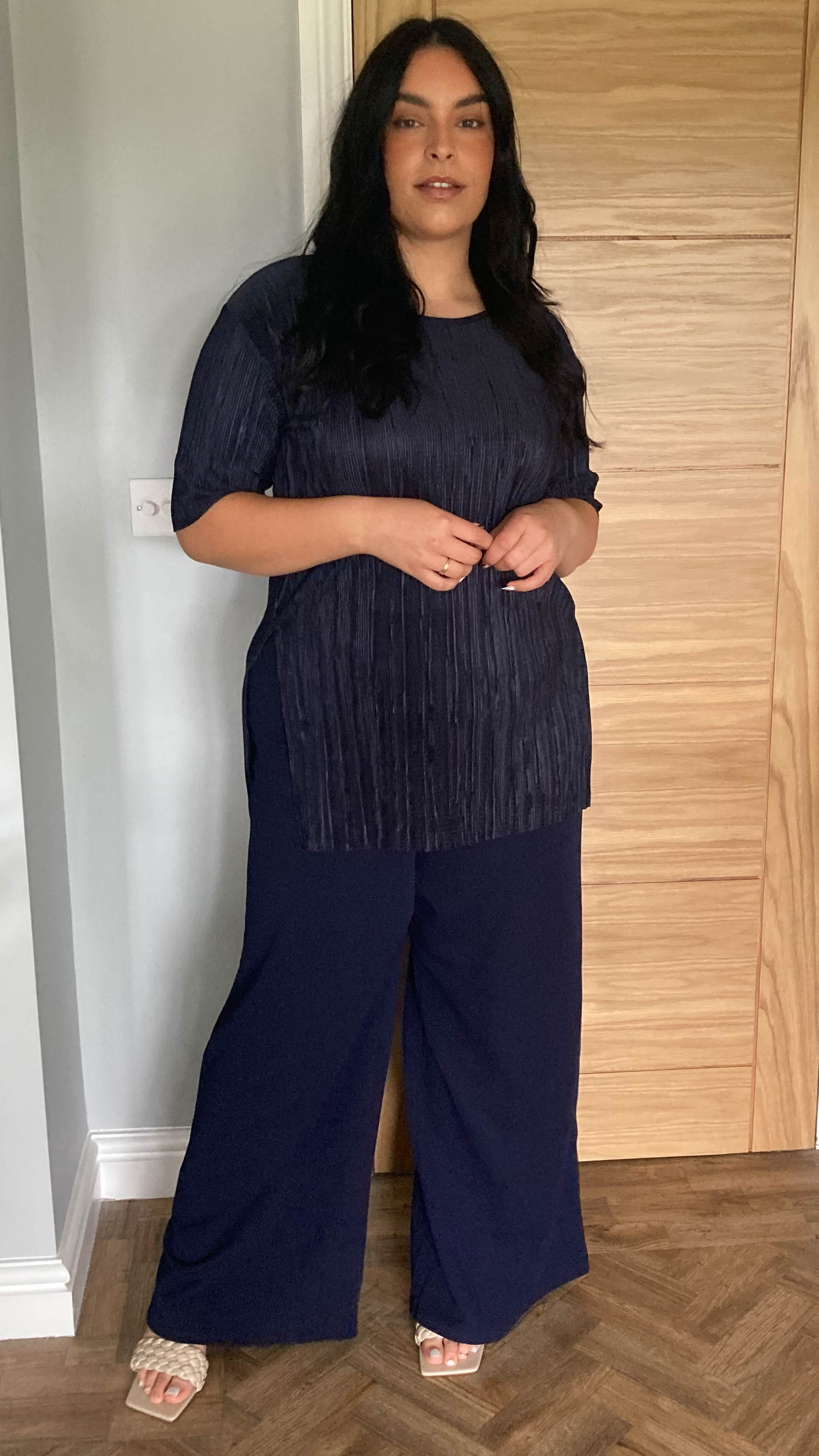 CurveWow Plisse Tunic Navy