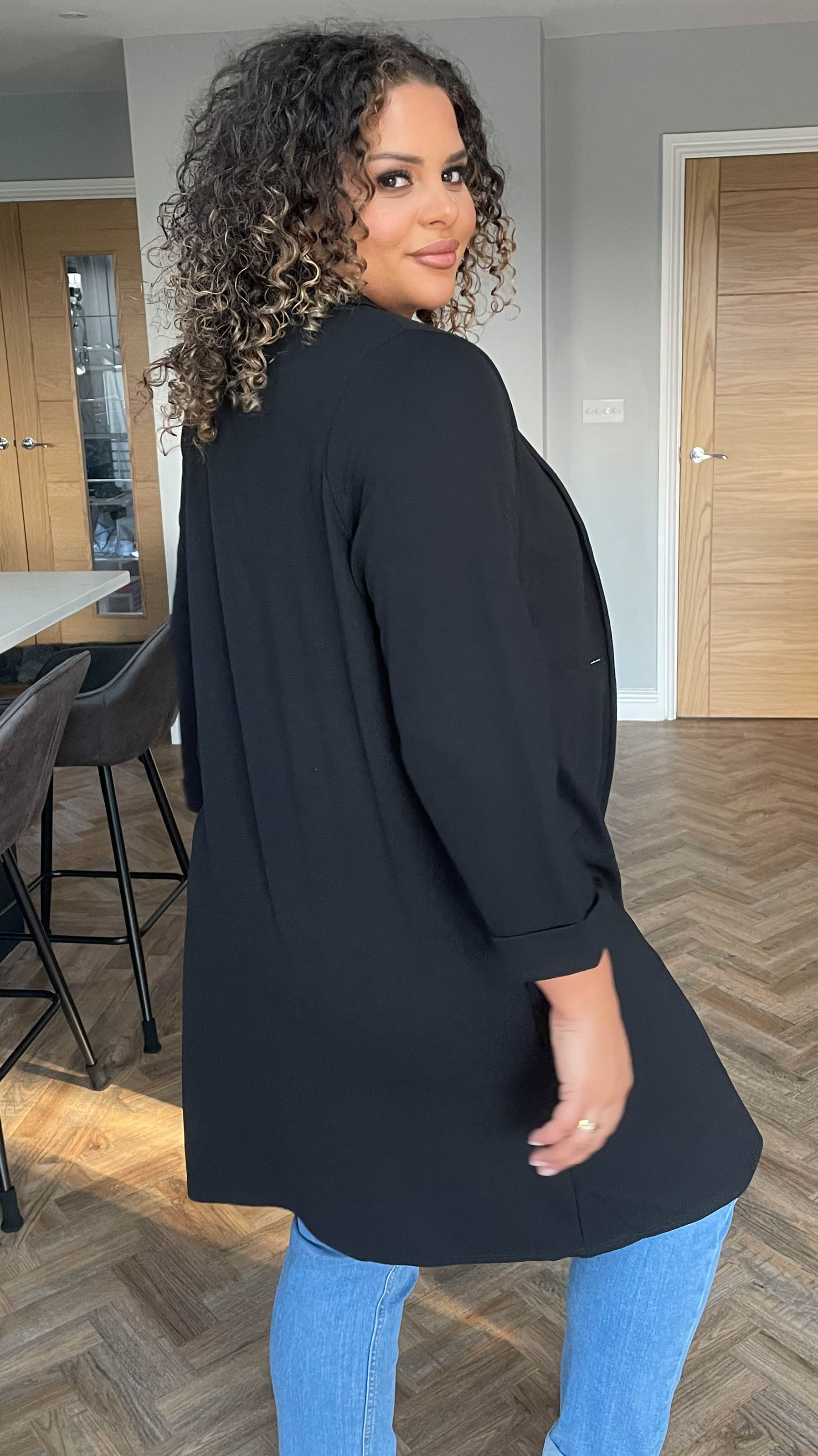 CurveWow Blazer Jacket Black