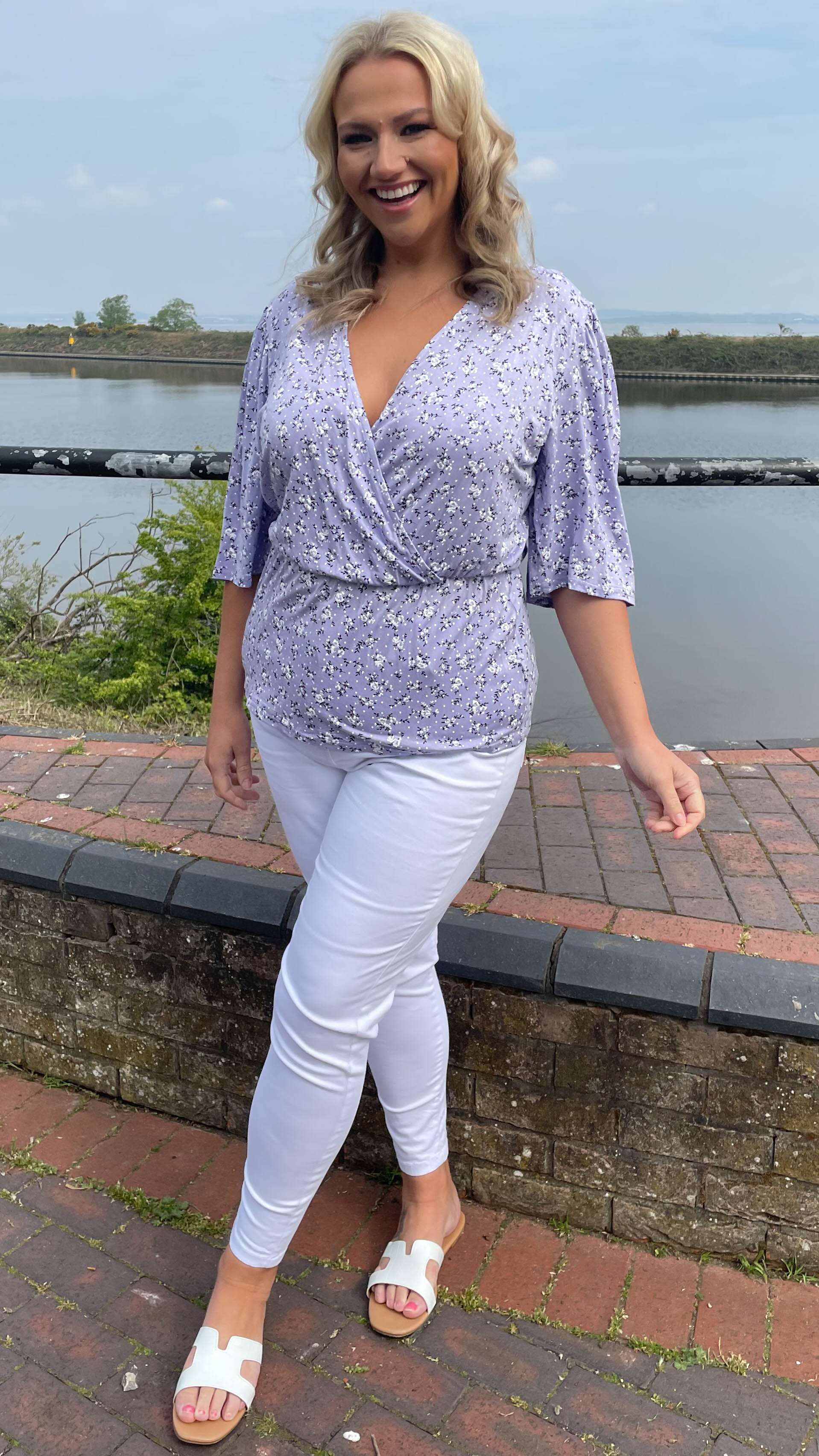 CurveWow Skinny Jeans- White