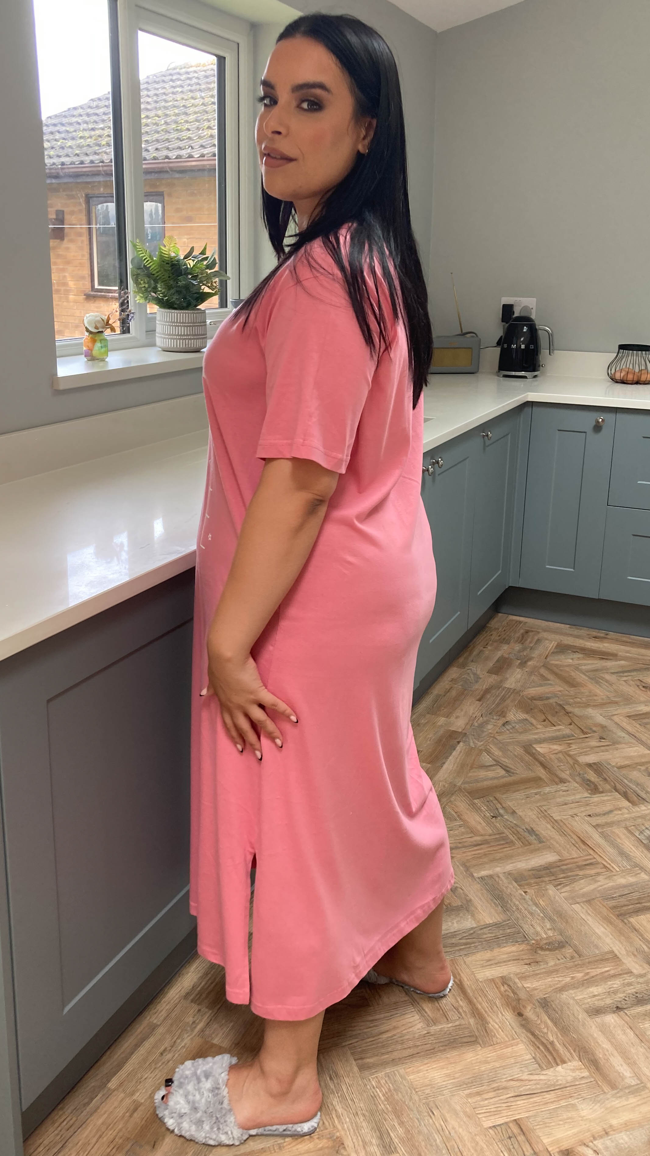 CurveWow Pink 'Born to Sparkle…' Nightgown