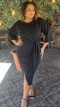 CurveWow Kimono Sleeve Dress Black
