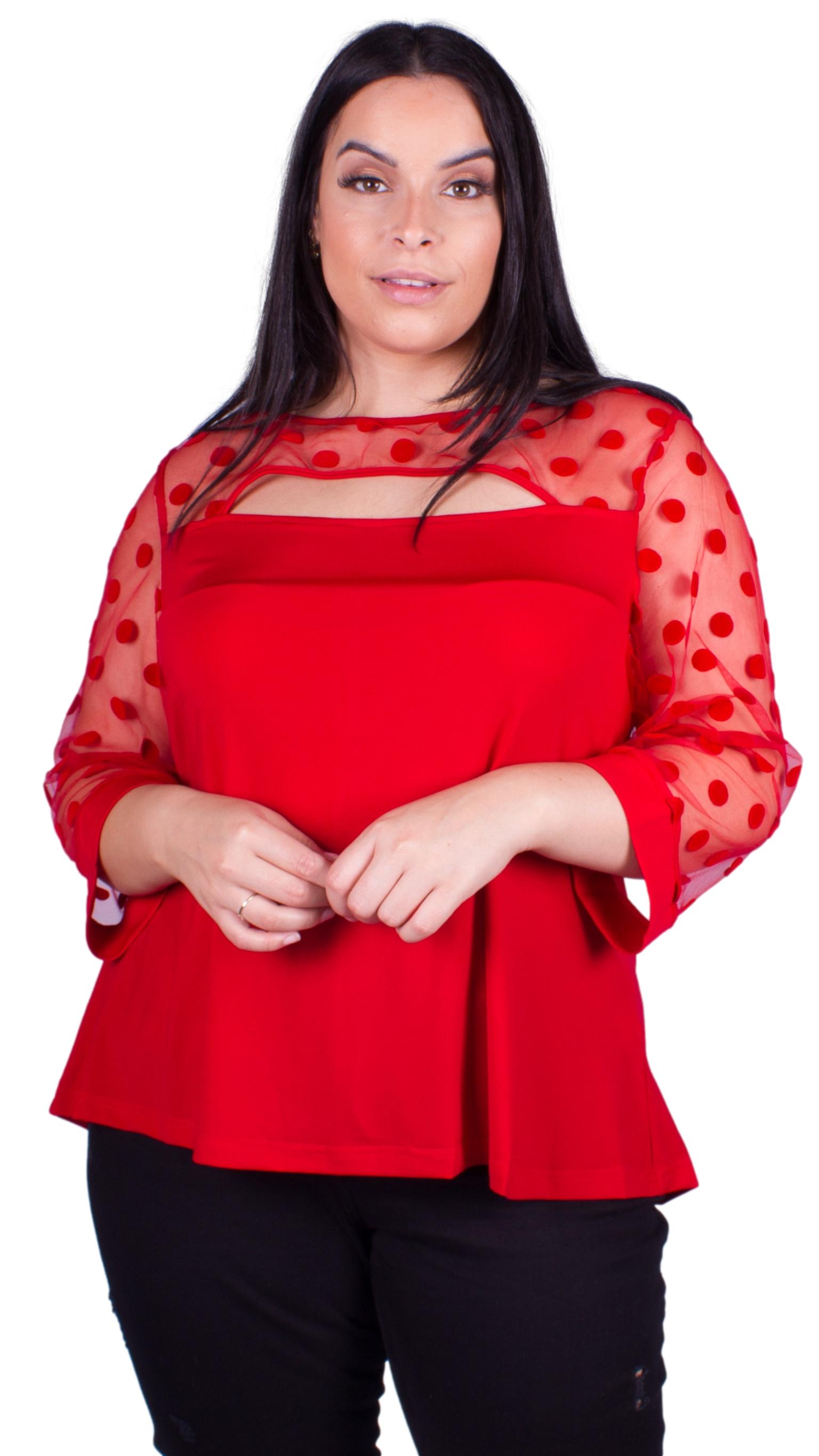 CurveWow Cut-Out Tunic Red