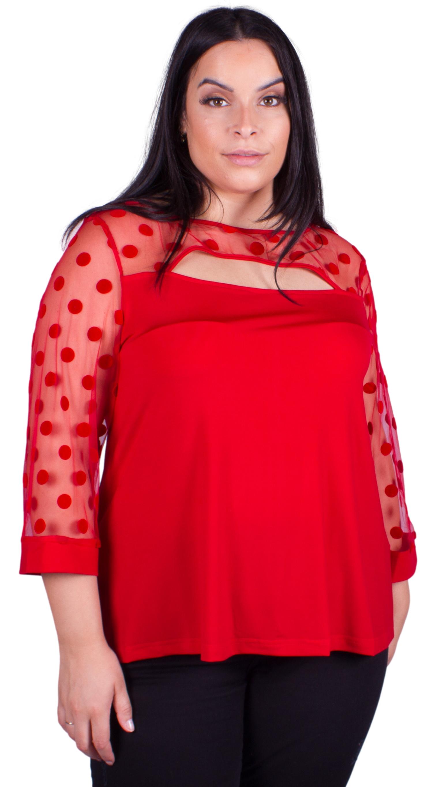 CurveWow Cut-Out Tunic Red