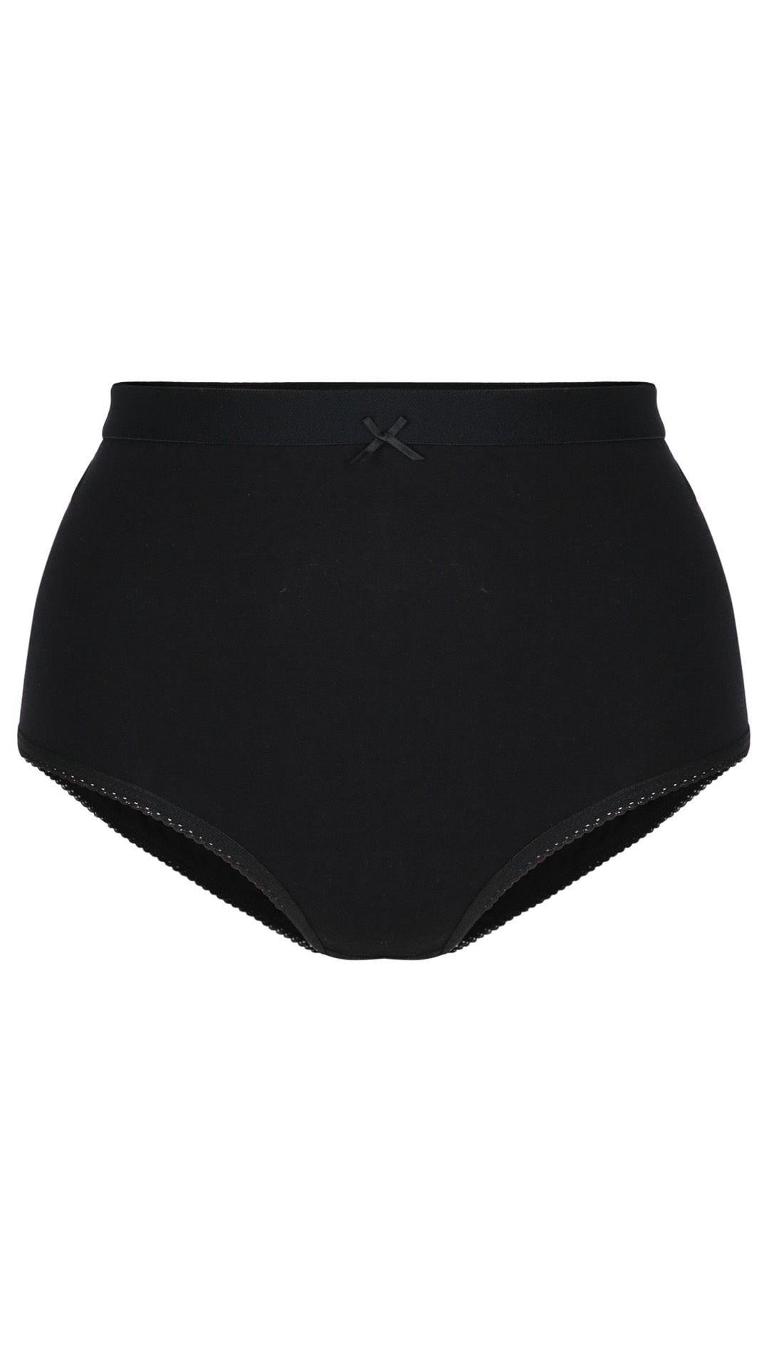 CurveWow 5 Pack Full Cotton Brief Black
