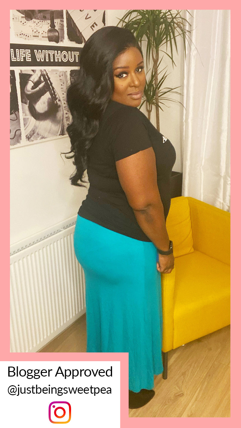 Curvewow Green Midi Skirt