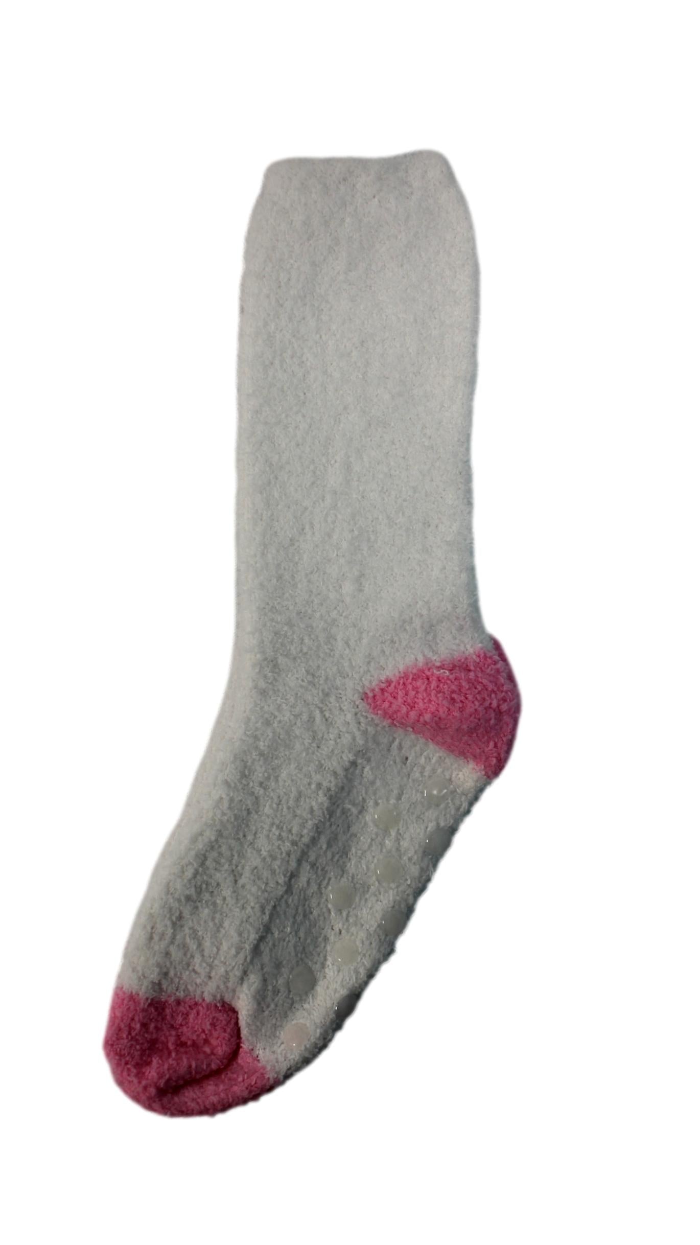 Snuggle Toes 3 Pack Cosy Socks With Gripper White Stripe