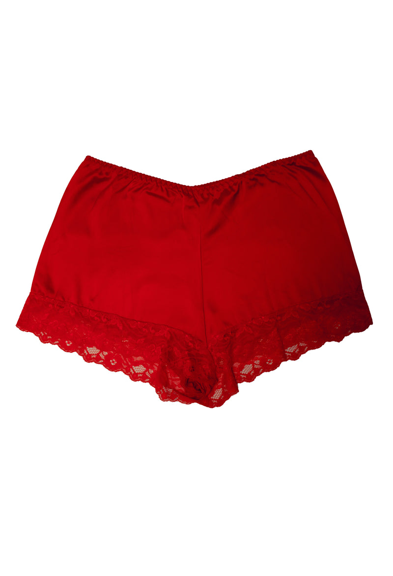 Satin French Knicker Red