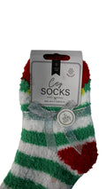 Cosy Christmas Socks Green Stripe