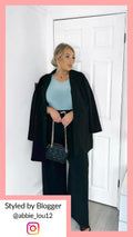 CurveWow Wide Leg Belted Trouser Black