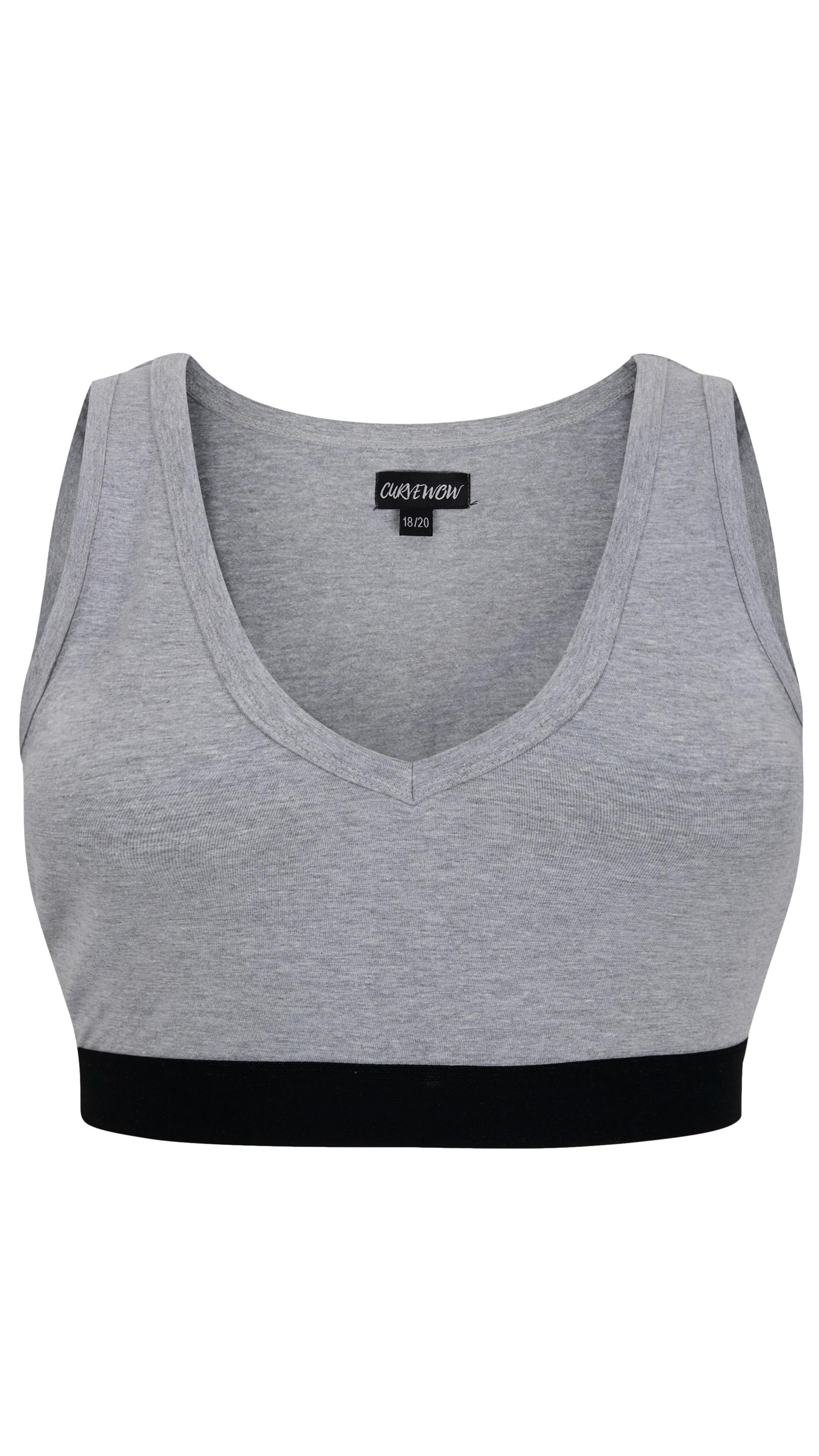 CurveWow Comfort Bralette Grey Marl