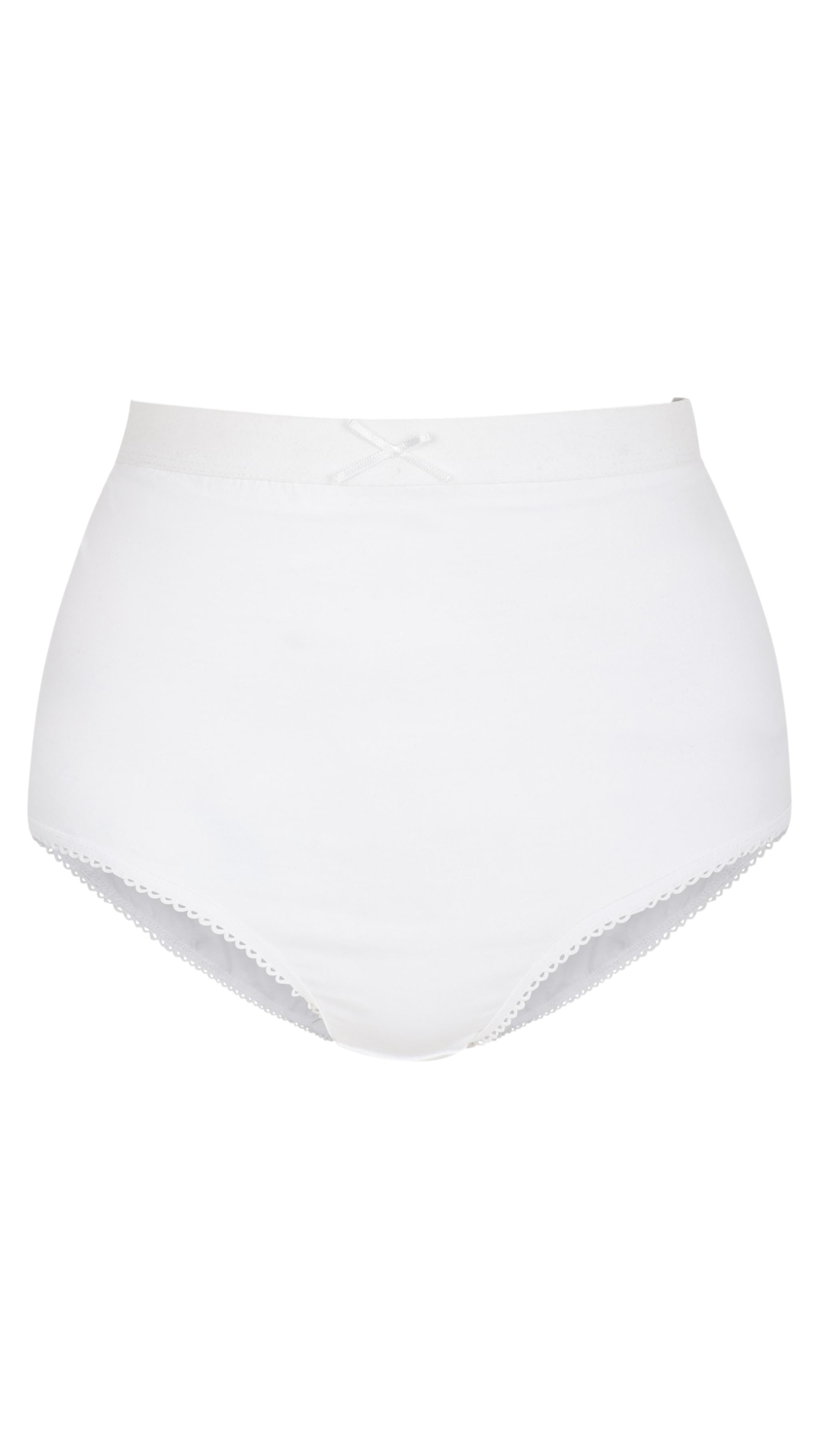 CurveWow 5 Pack Full Cotton Brief White