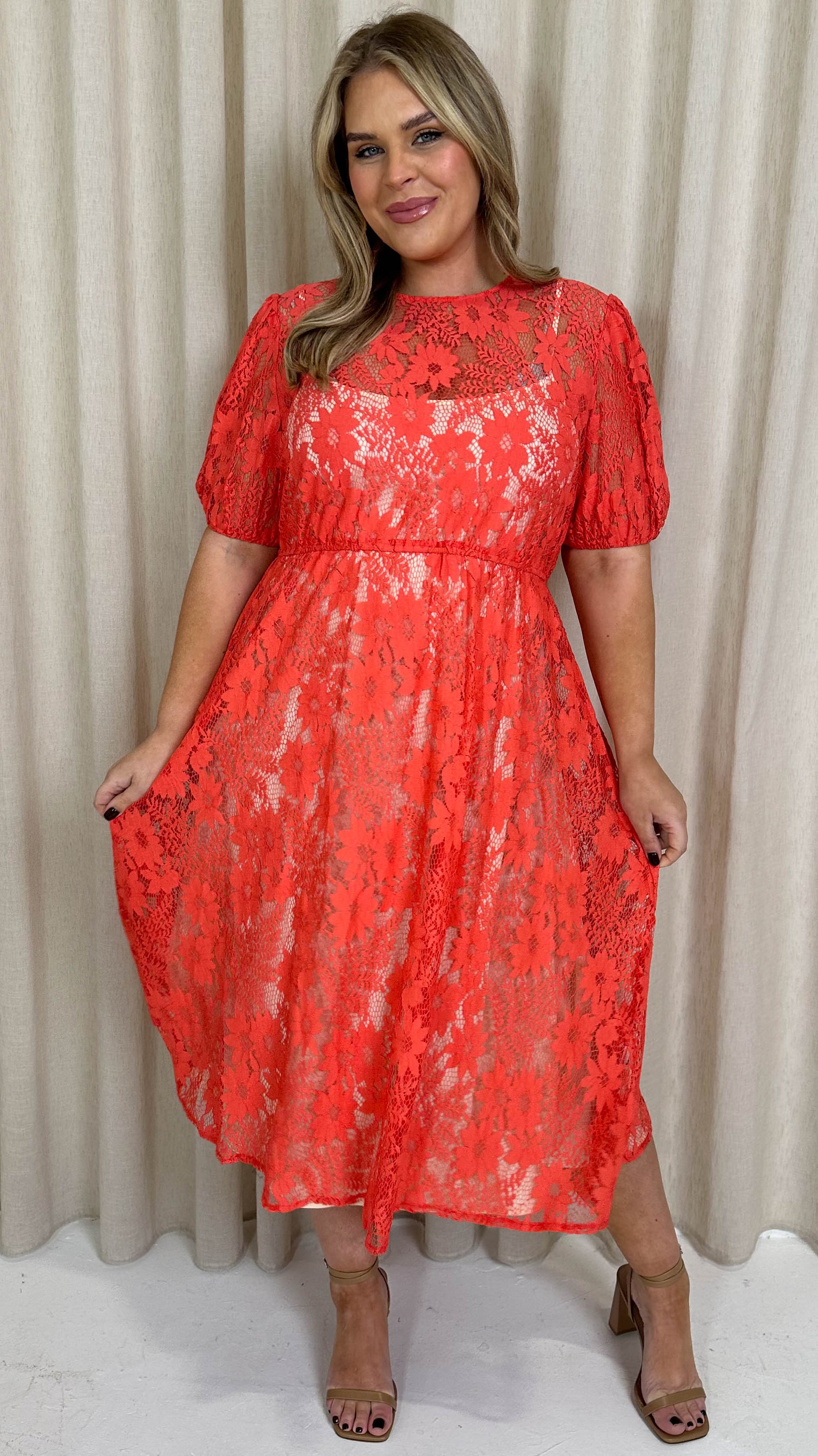 oasis red lace skater dress Midi Dress Oasis Red Lace Skater Dress Rent Oasis Lace Tiered Strappy Midi Dress Hirestreet