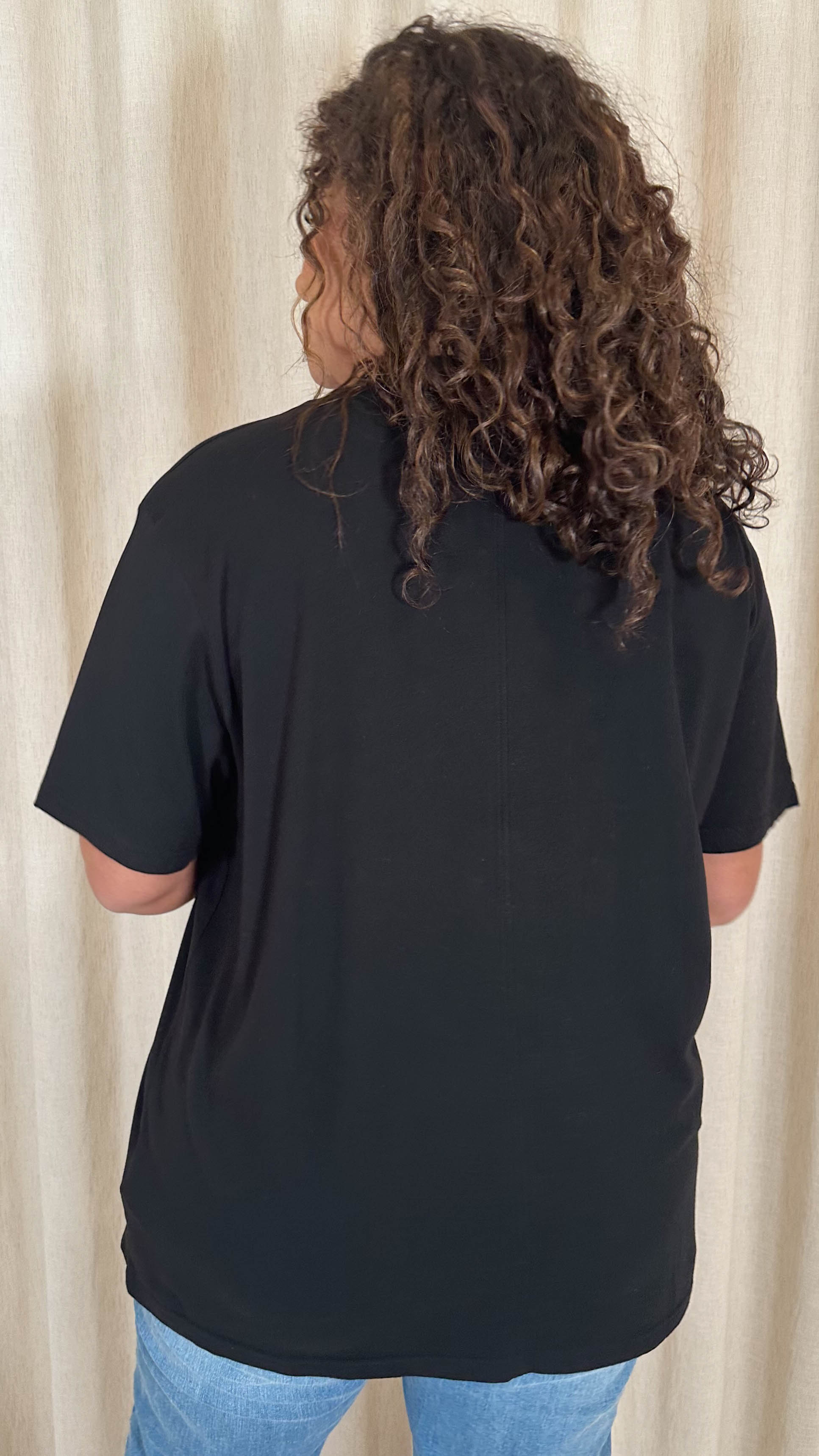 CurveWow Side Split T-shirt Black