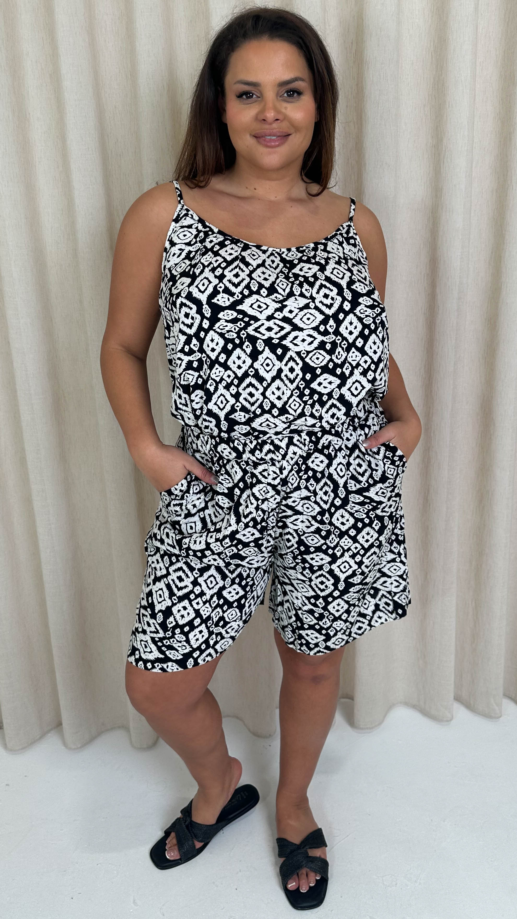 CurveWow Viscose Printed Short Mono Aztec