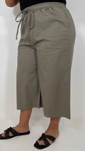 CurveWow Chambray Culottes Khaki