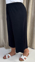 CurveWow Basic Culotte Trousers Black
